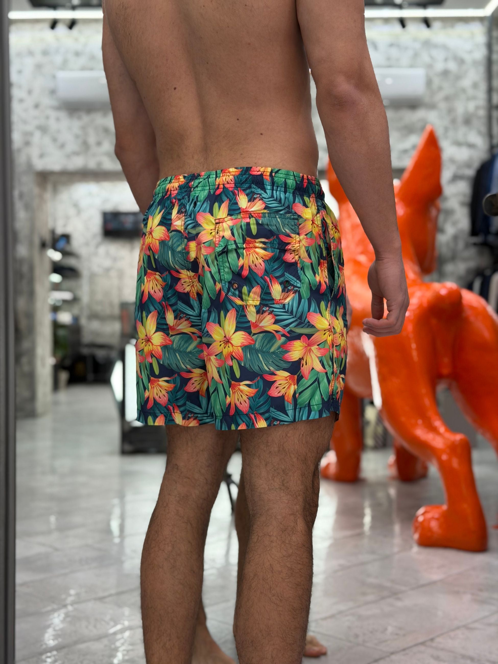 COSTUME DA BAGNO MODELLO BOXER FANTASIA FLOREALE - REGULAR FIT PL438