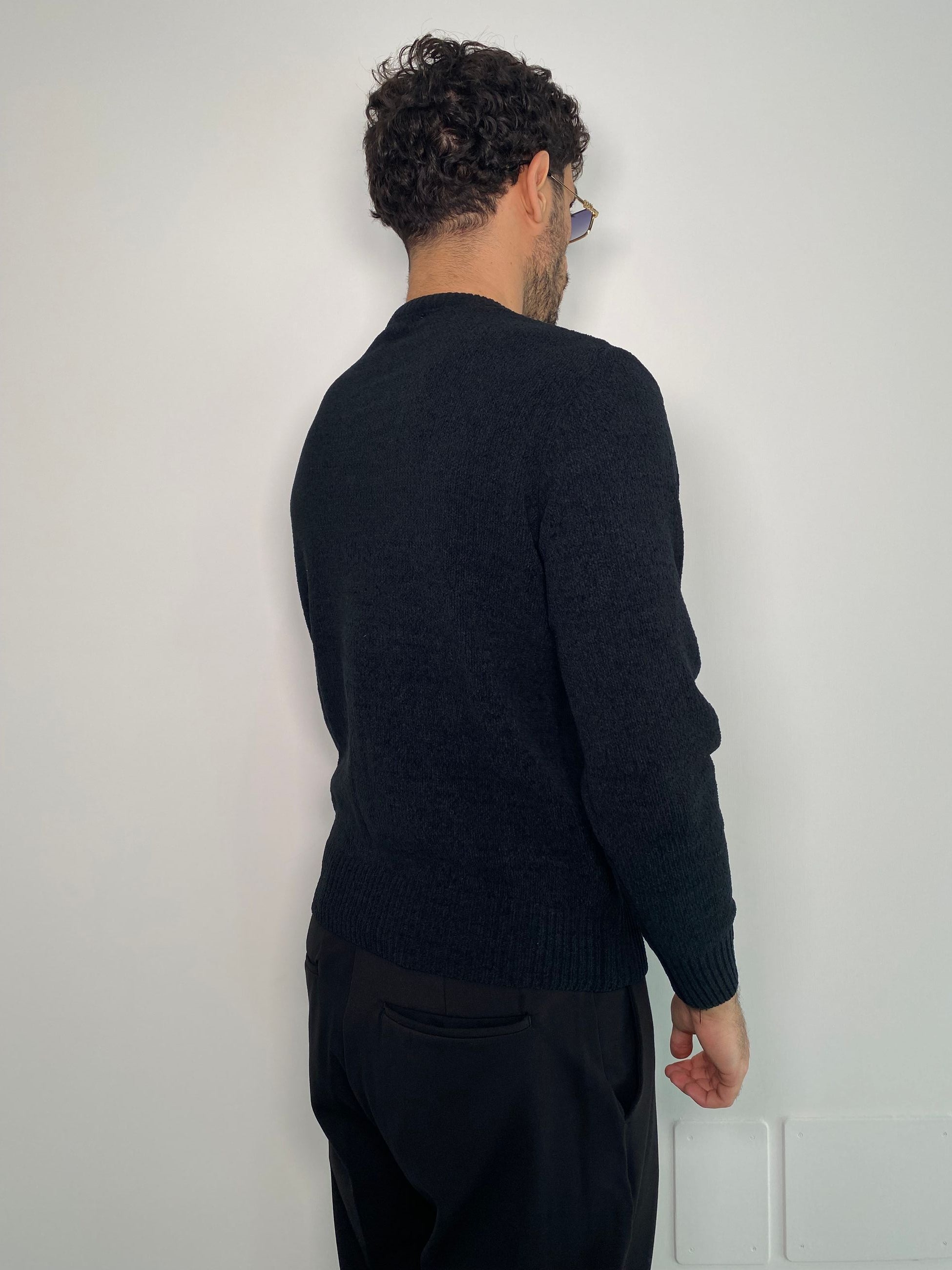 MAGLIA GIROCOLLO BASIC IN MORBIDA CINIGLIA - SLIM FIT