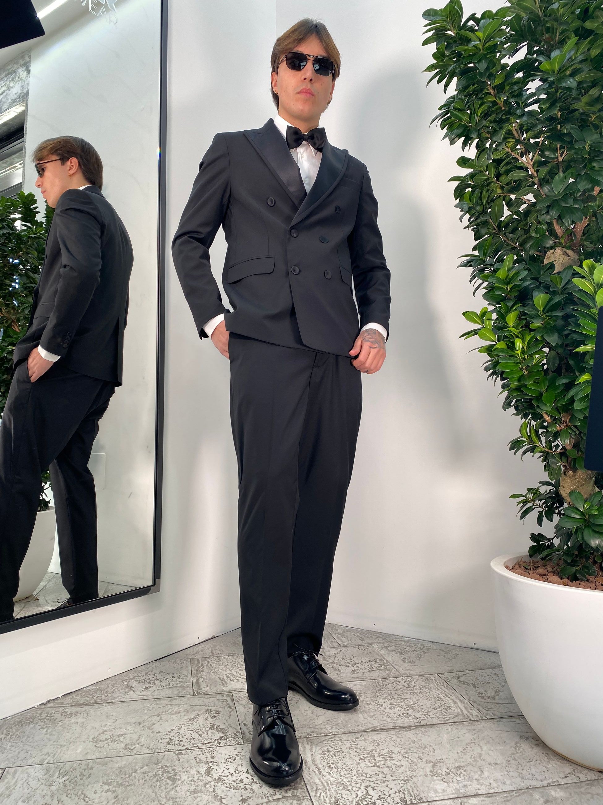 PANTALONE TASCA AMERICA DA ABITO IN FRESCO LANA - REGULAR FIT PA3234.NER
