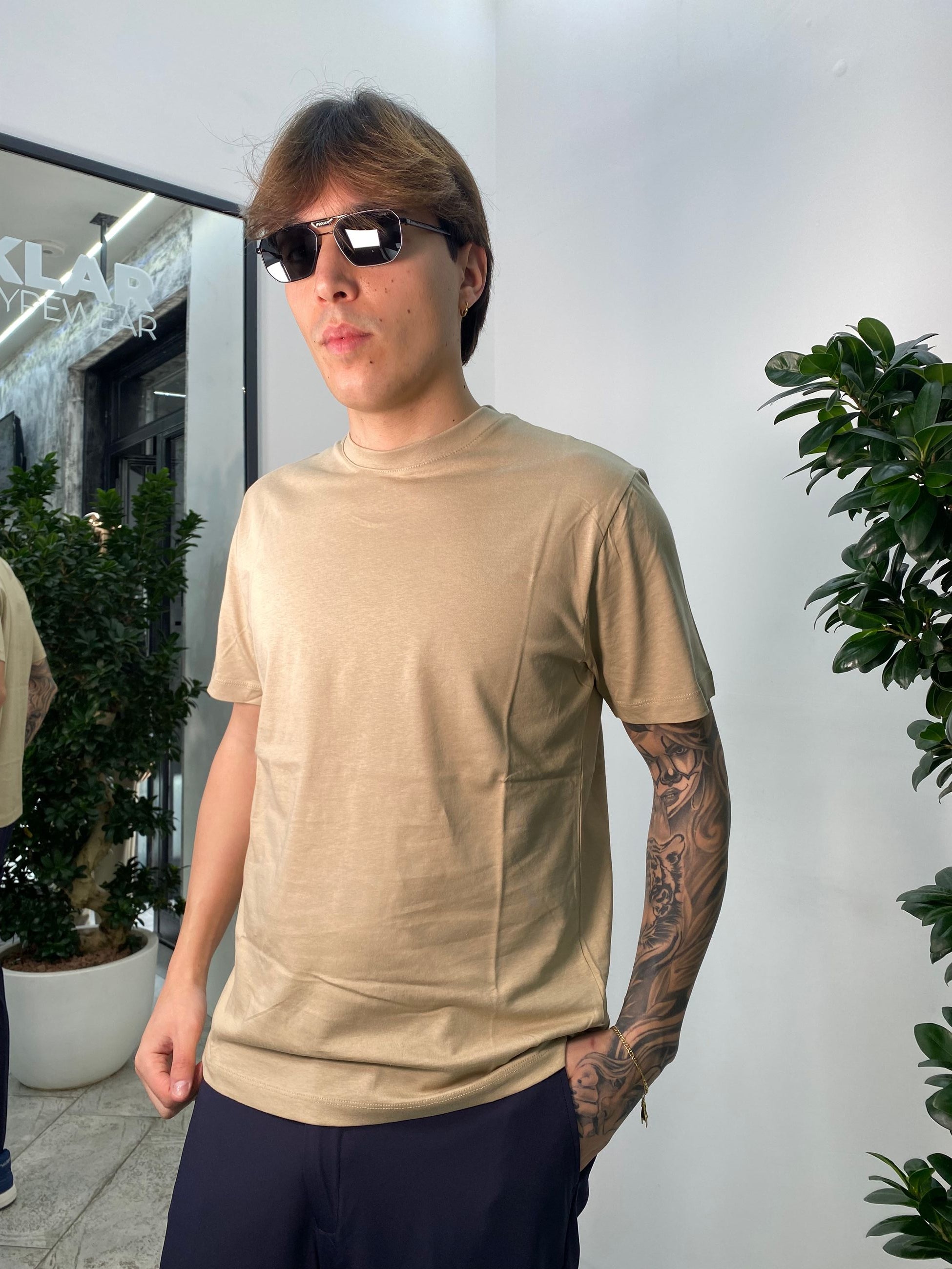 T-SHIRT BASIC IN 100% COTONE PREMIUM - REGULAR FIT TE2962SS.BEI
