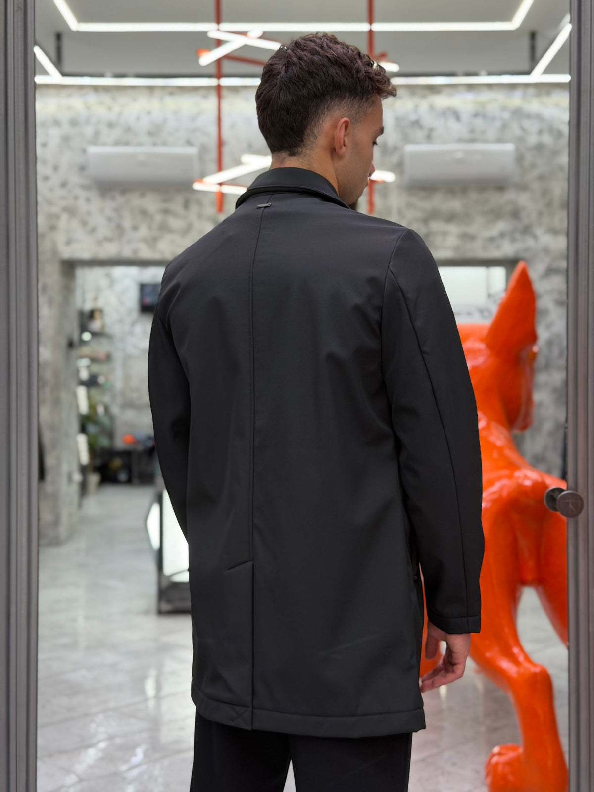 TRENCH IN TESSUTO SOFTSHELL ED INTERNO IN PILE - REGULAR FIT MK9940063-26.NER