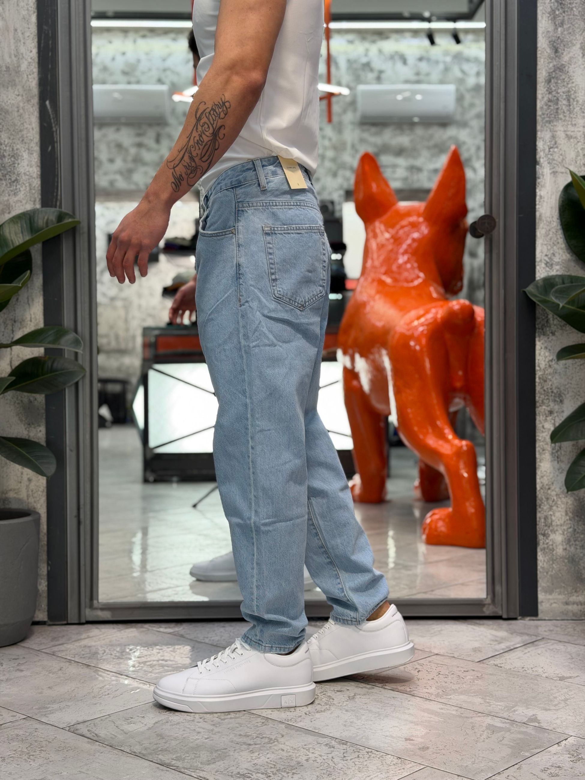 JEANS DAD 5 TASCHE LIGHT WASH - OVER FIT GL6275Q-S26