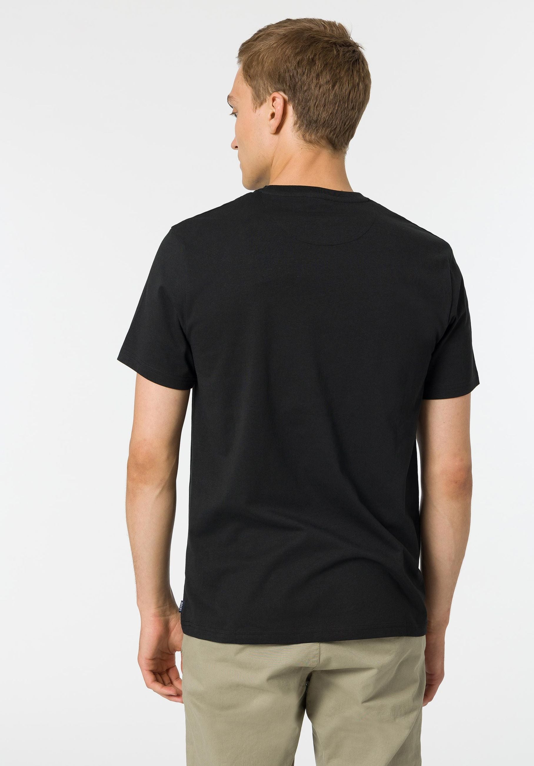 T-SHIRT BARTON BASIC IN 100% COTONE CON LOGO LATO CUORE - REGULAR FIT 10048304.NER
