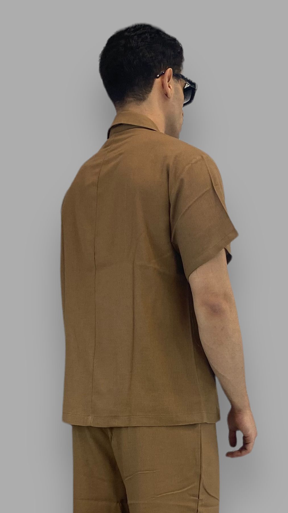 CAMICIA BOWLING MEZZA MANICA DA COORDINATO IN MISTO LINO - OVERSIZE FIT
