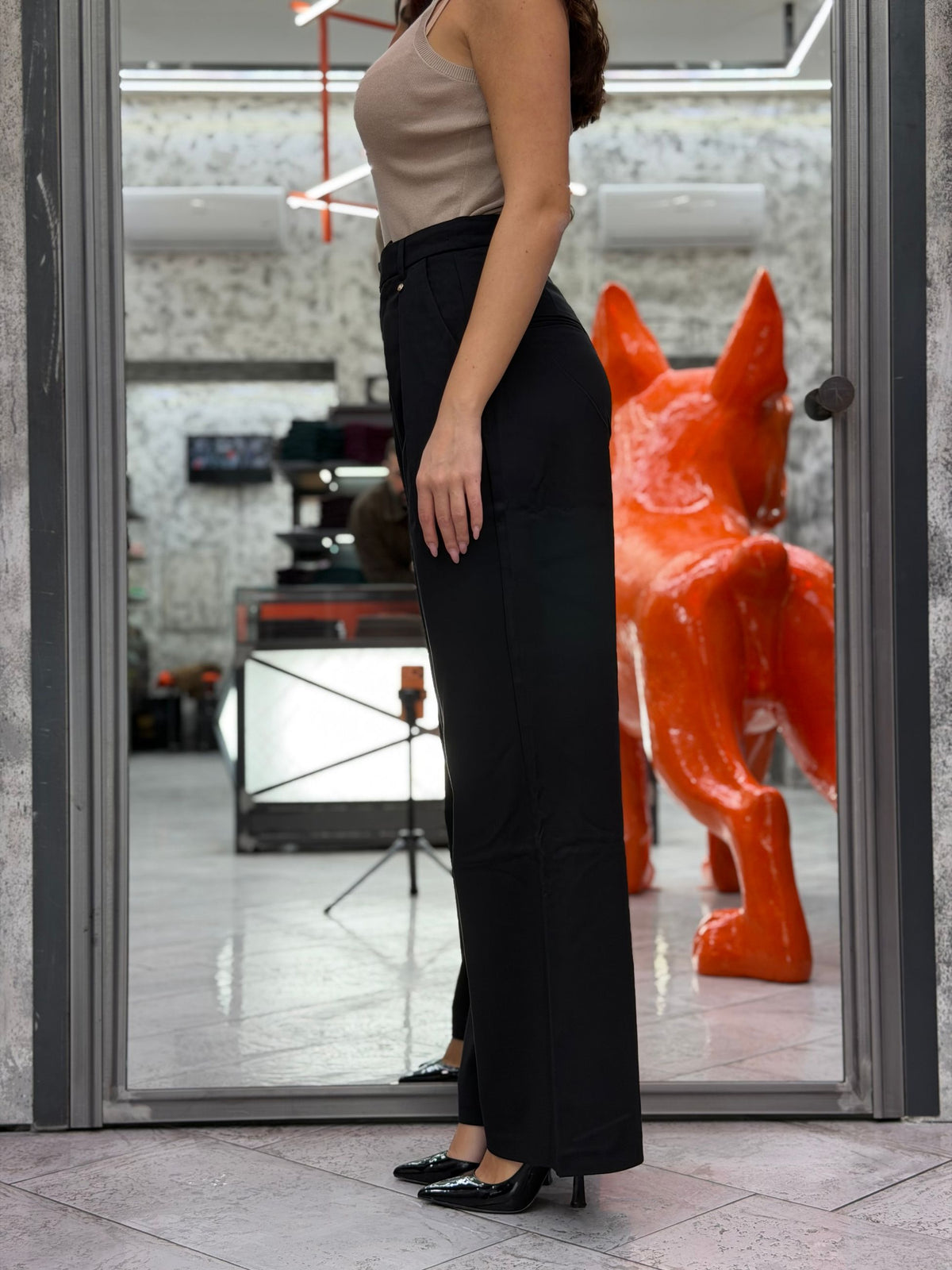 PANTALONE DA TAILLEUR TASCA AMERICA CON PINCE - WIDE LEG GLD7041PA.NER