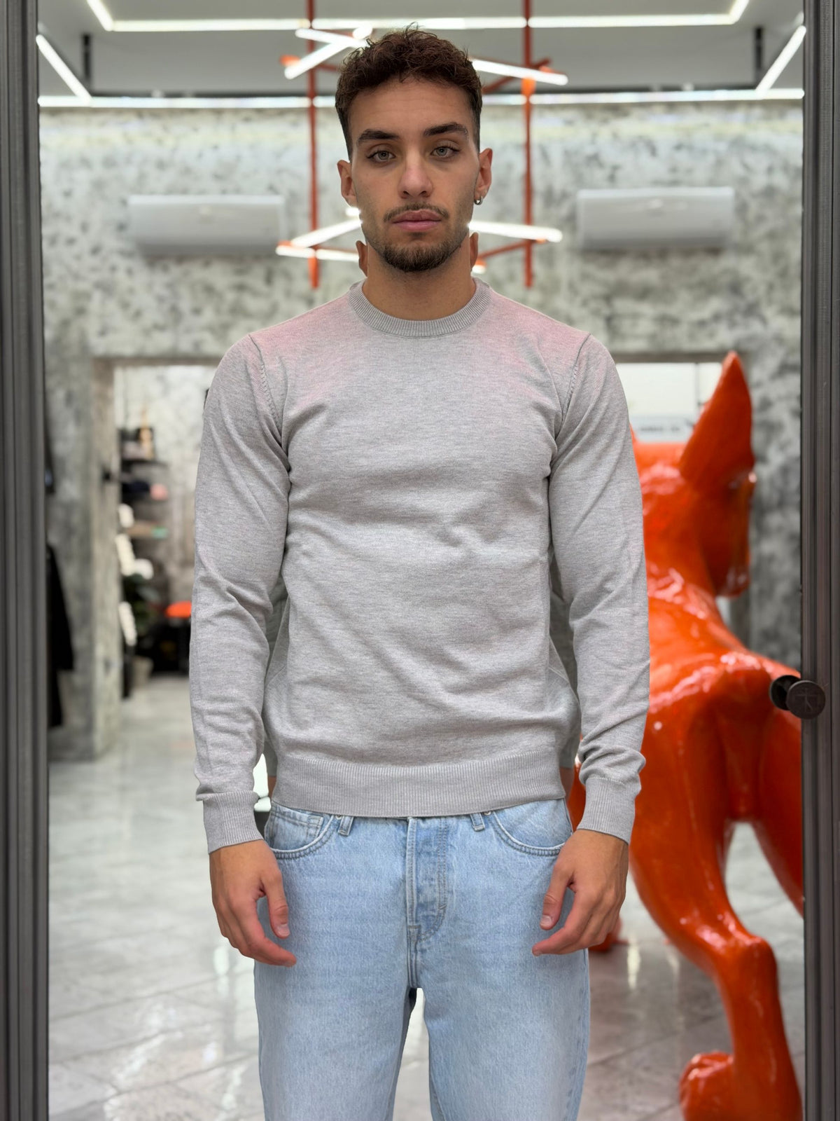 MAGLIA GIROCOLLO BASIC IN MORBIDA VISCOSA - REGULAR FIT MI3330SS.PER