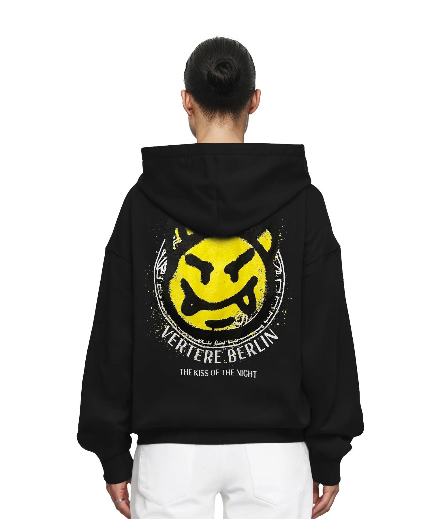 FELPA UNISEX CON CAPPUCCIO DEVIL THE KISS OF THE NIGHT - RELAXED FIT