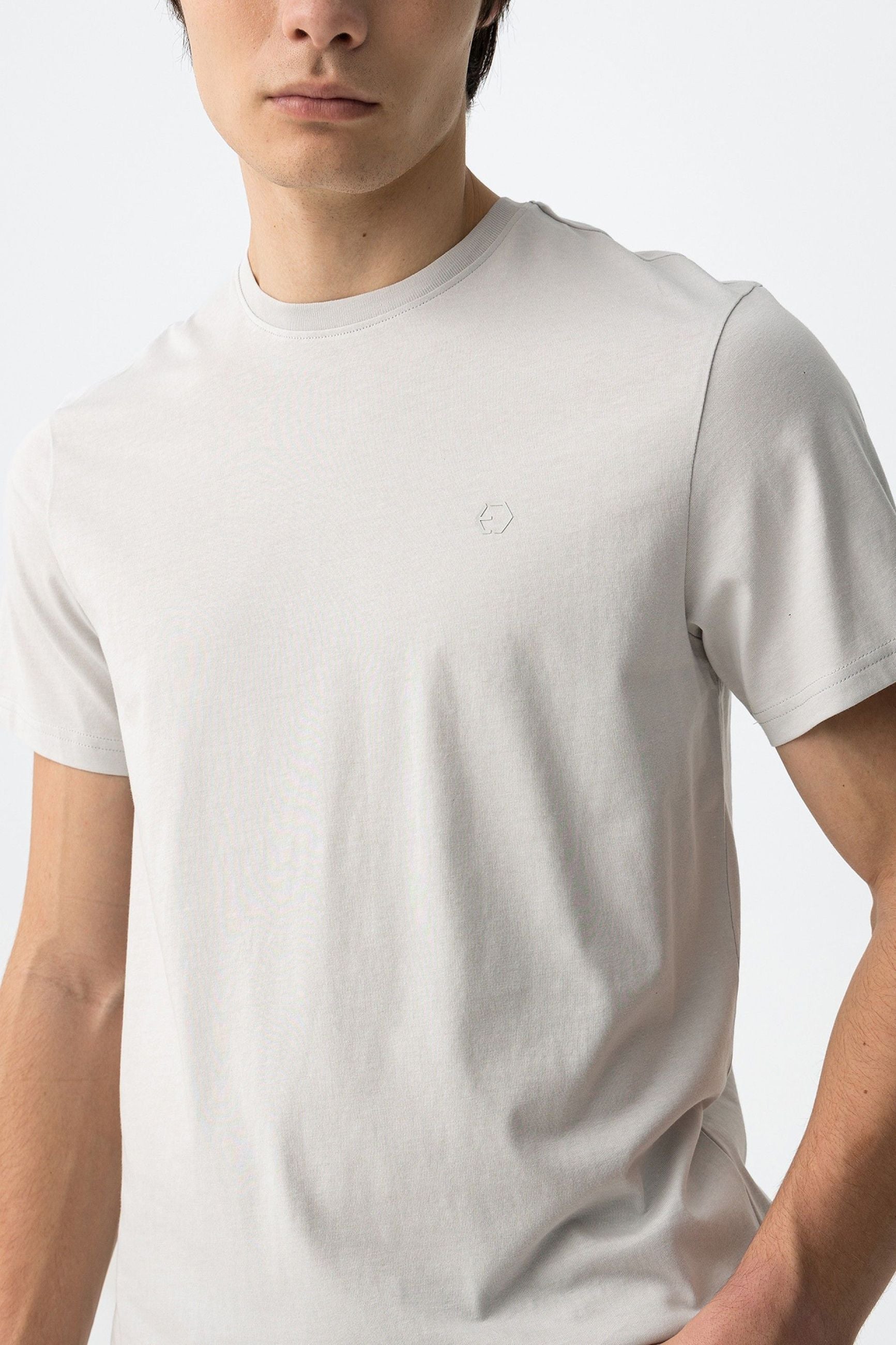 T-SHIRT BARTON BASIC IN 100% COTONE CON LOGO LATO CUORE - REGULAR FIT 10048304.GHI