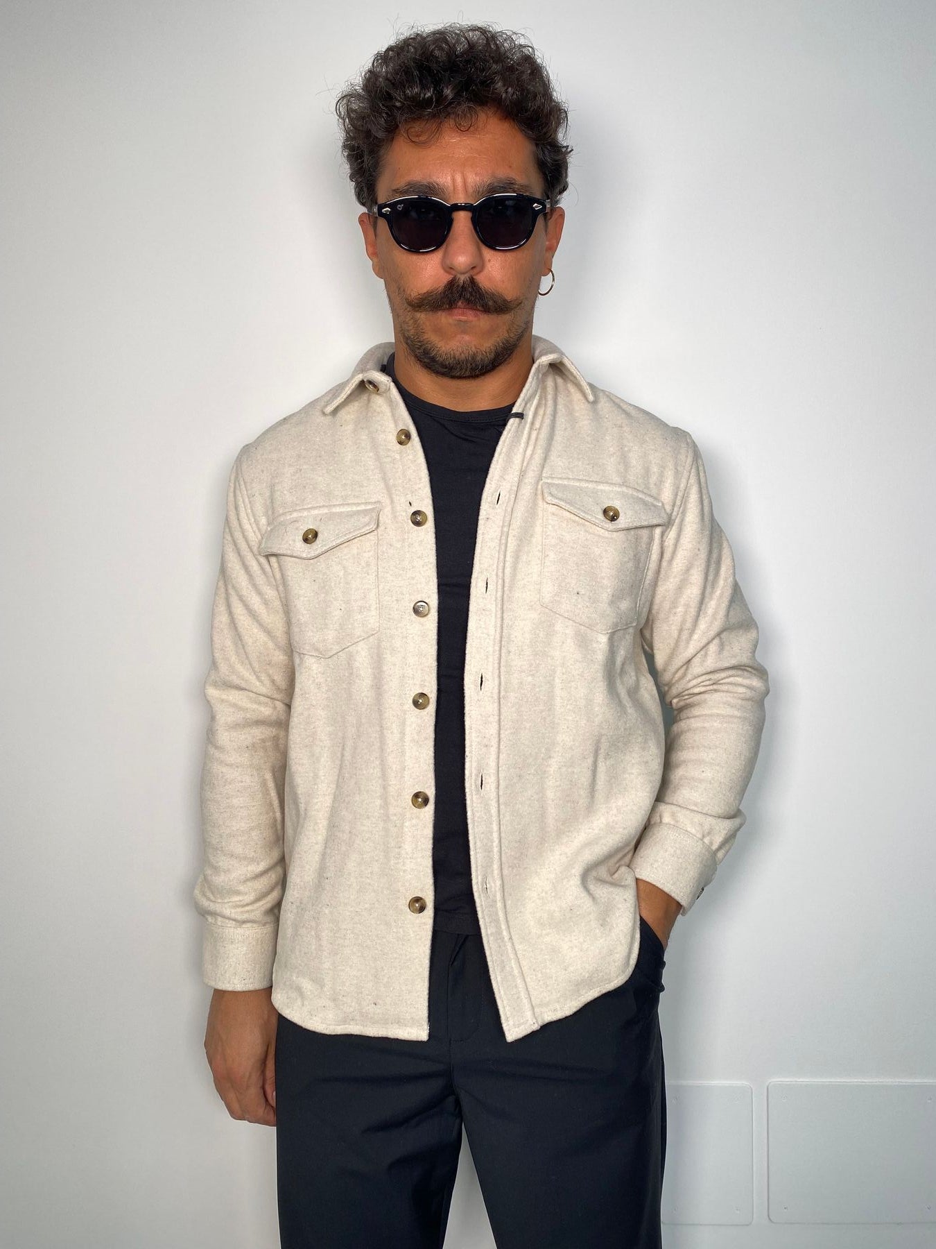 OVERSHIRT IN MISTO LANA CON TASCONI - REGULAR FIT