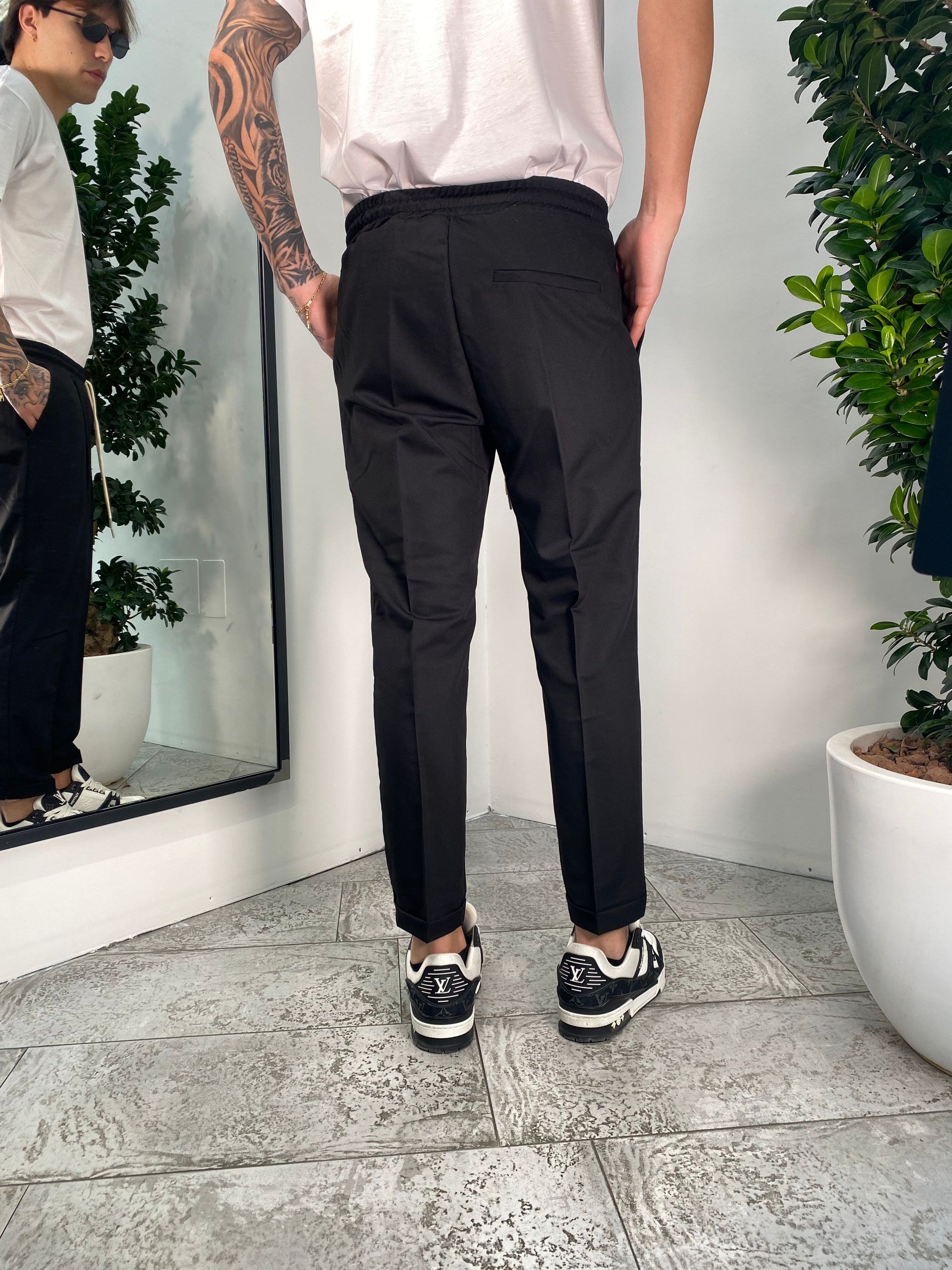 PANTALACCIO TASCA AMERICA CON RISVOLTO AL FONDO - REGULAR FIT FD253 - PA572.NER