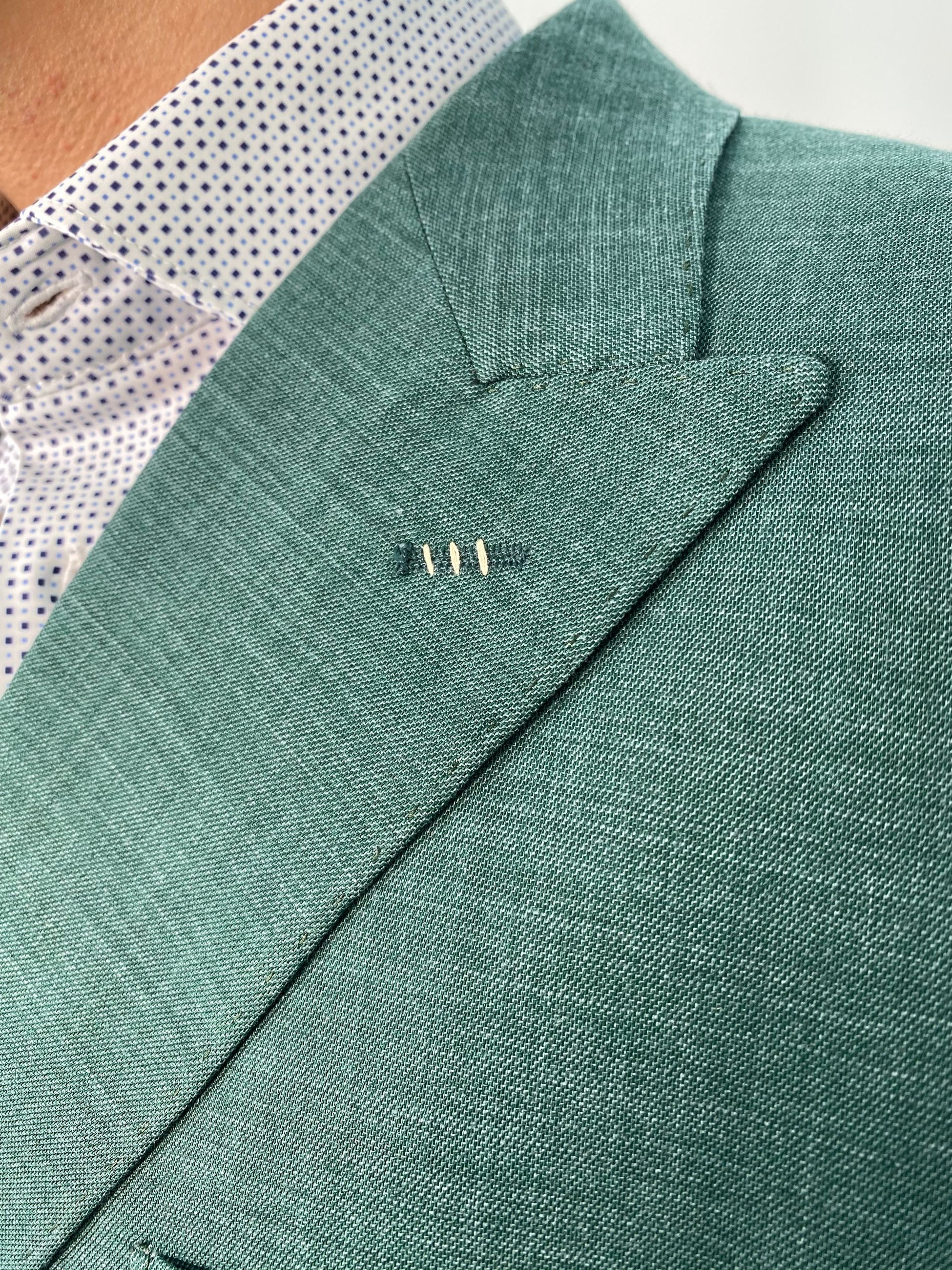 ABITO COMPLETO GIACCA DOPPIOPETTO E PANTALONE IN TESSUTO EFFETTO FIAMMATO - REGULR FIT ABE45SS.VER
