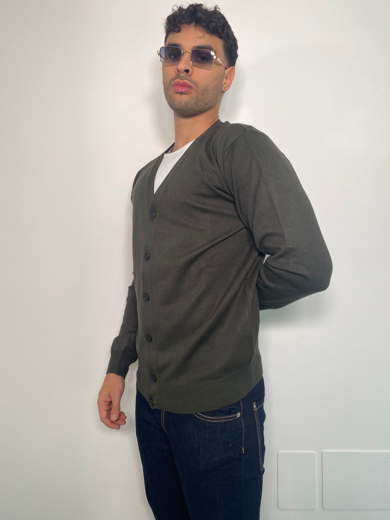 CARDIGAN BASIC IN MISTO VISCOSA - REGULAR FIT
