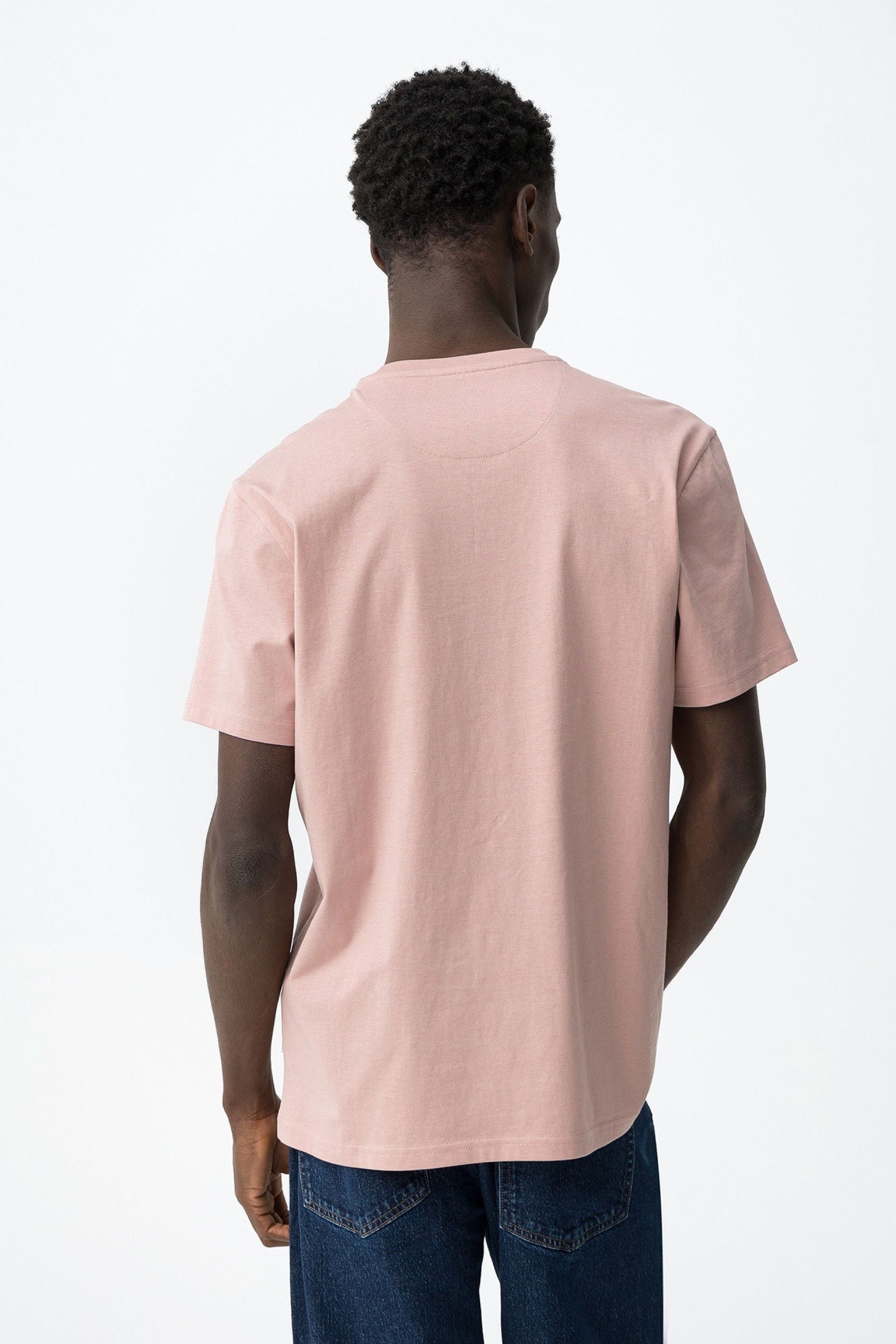 T-SHIRT BARTON BASIC IN 100% COTONE CON LOGO LATO CUORE - REGULAR FIT 10048304.ROSA