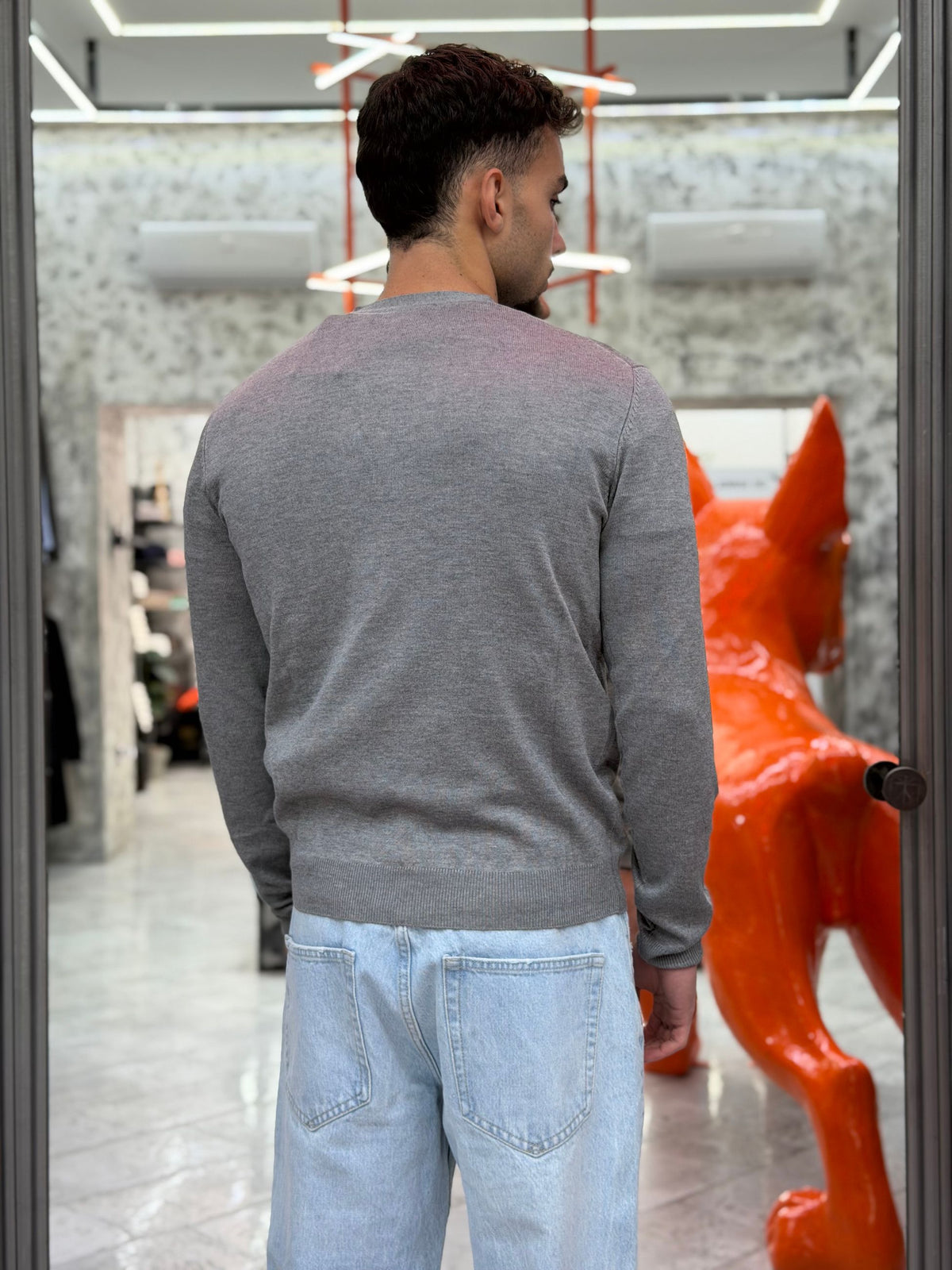 CARDIGAN BASIC IN MORBIDA VISCOSA - REGULAR FIT MI3335SS.GRI
