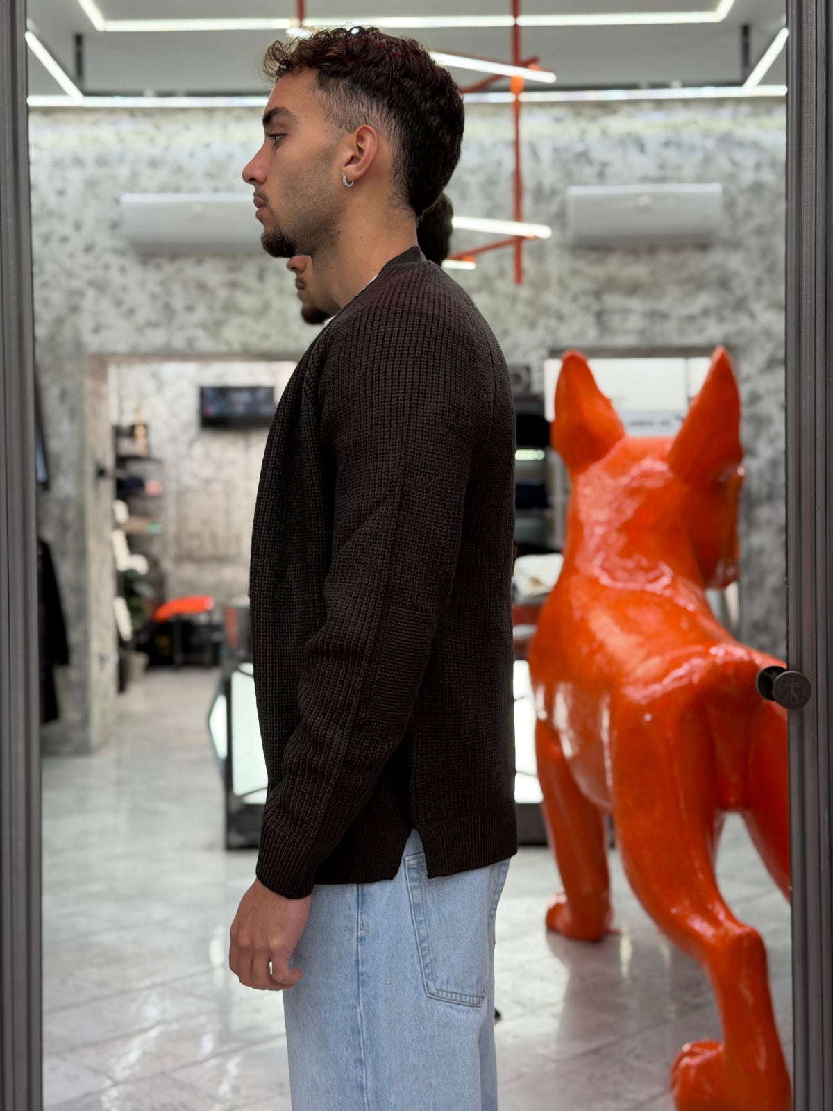 CARDIGAN IN MAGLIA COSTA INGLESE - REGULAR FIT MI3428SS.MOR