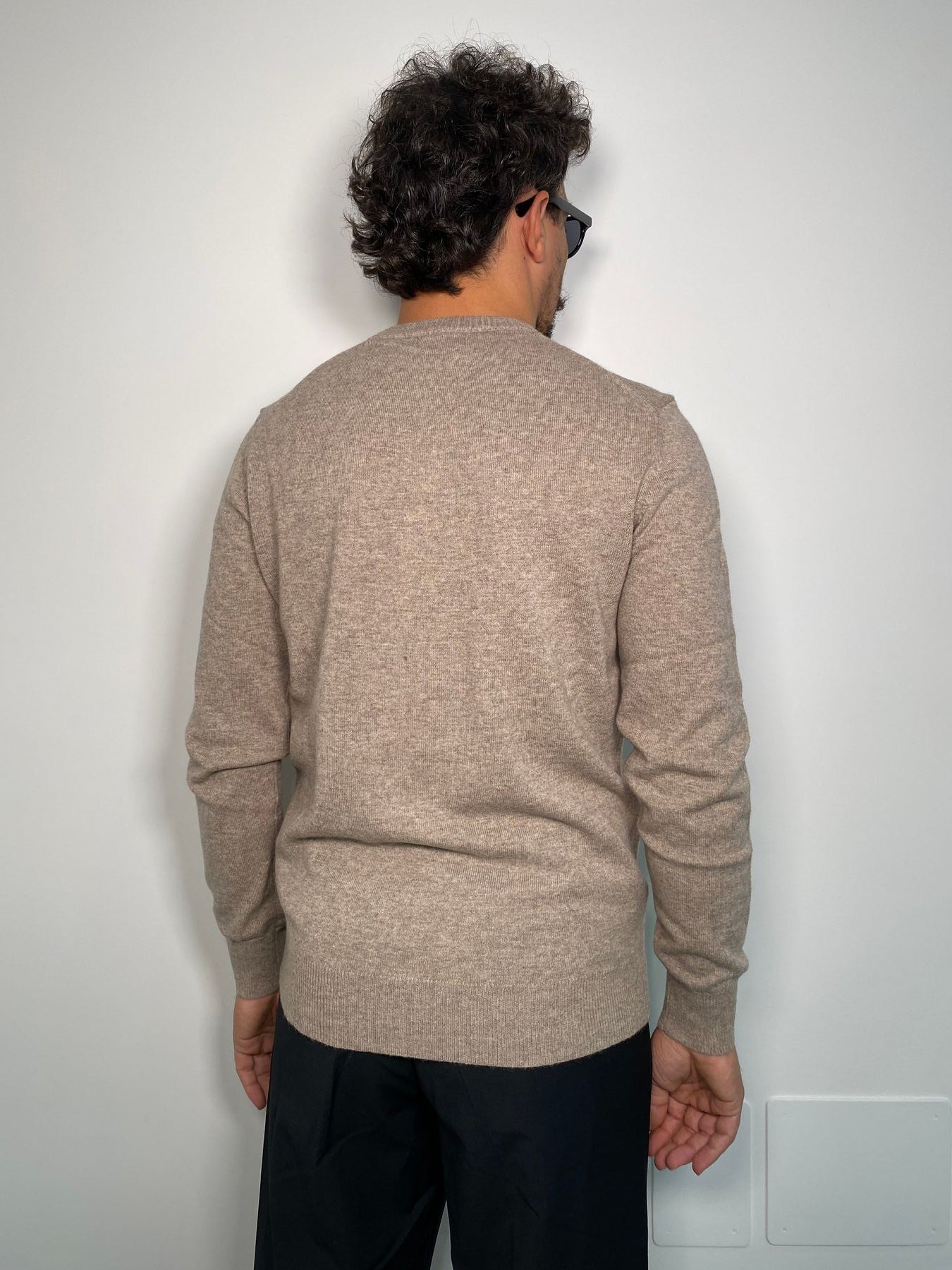 MAGLIA GIROCOLLO BASIC IN MISTO CACHEMIRE - REGULAR FIT