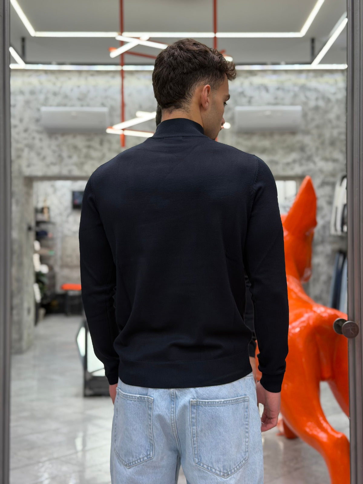 MAGLIA LUPETTO BASIC IN MORBIDA VISCOSA - REGULAR FIT MI3333SS.BLU