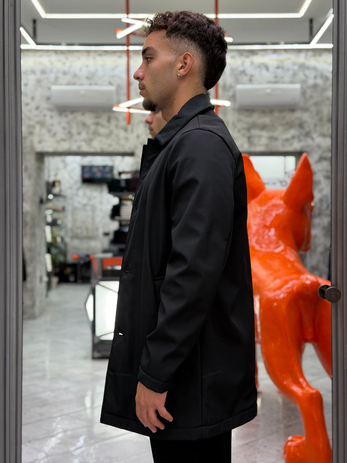 TRENCH IN TESSUTO SOFTSHELL ED INTERNO IN PILE - REGULAR FIT MK9940063-26.NER
