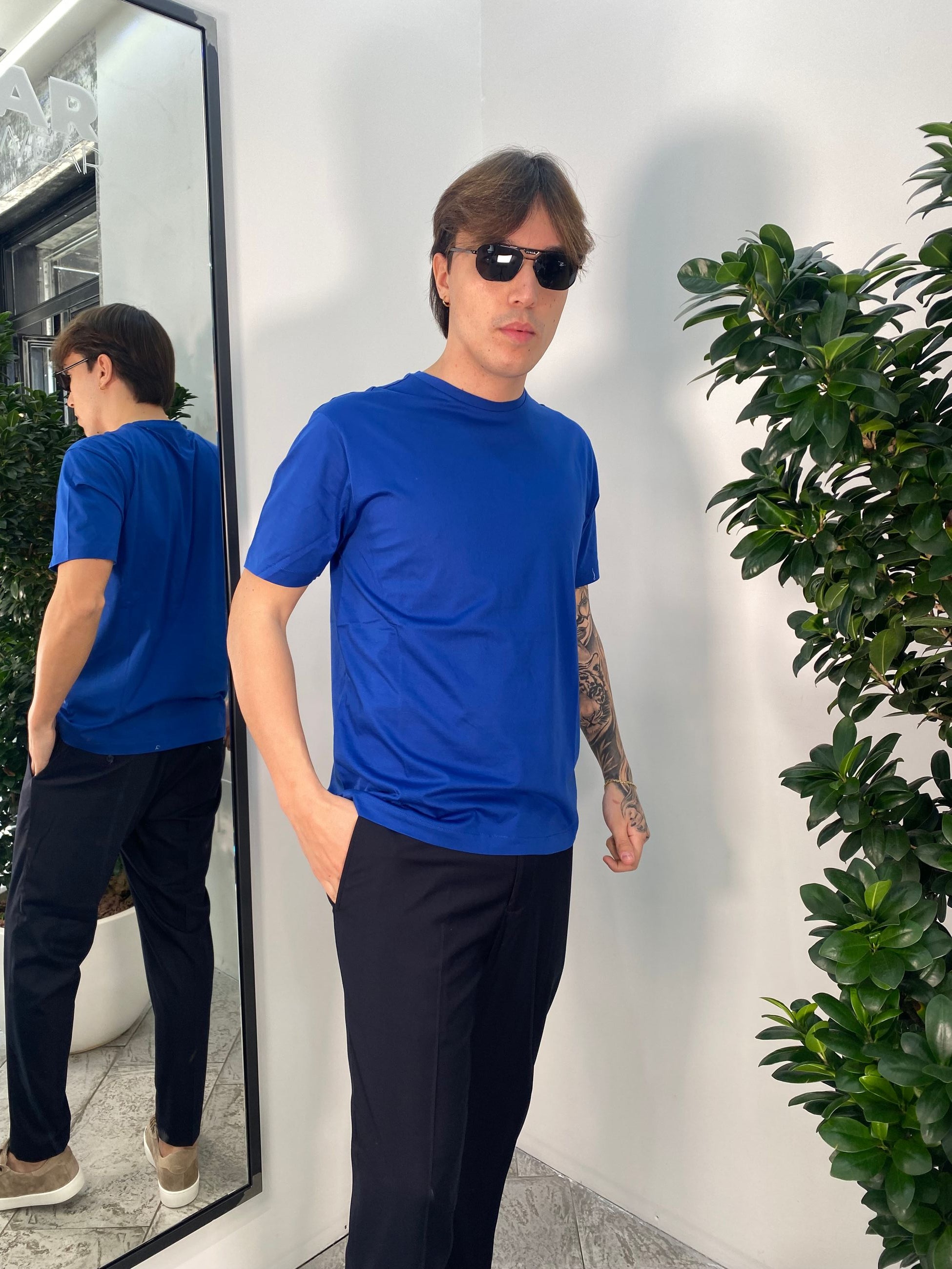 T-SHIRT BASIC IN COTONE MERCERIZZATO - REGULAR FIT TE2977SS.ROY