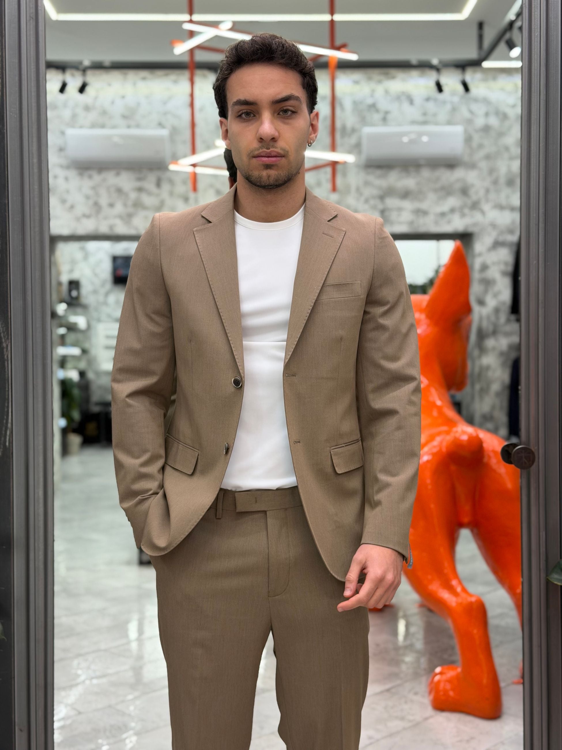 ABITO COMPLETO CON GIACCA MONOPETTO E PANTALONE REGULAR ABE47SS.FAN