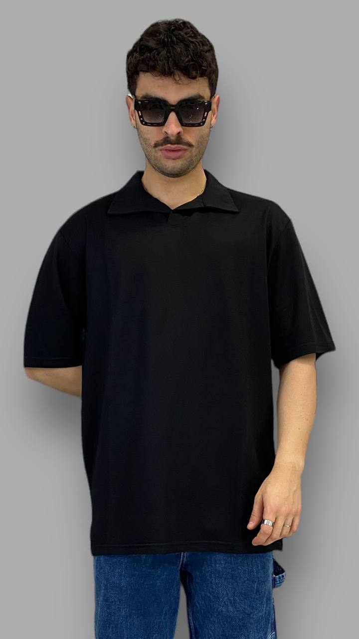 POLO BASIC SENZA BOTTONI IN COTONE EXTRAFINE - RELAXED FIT
