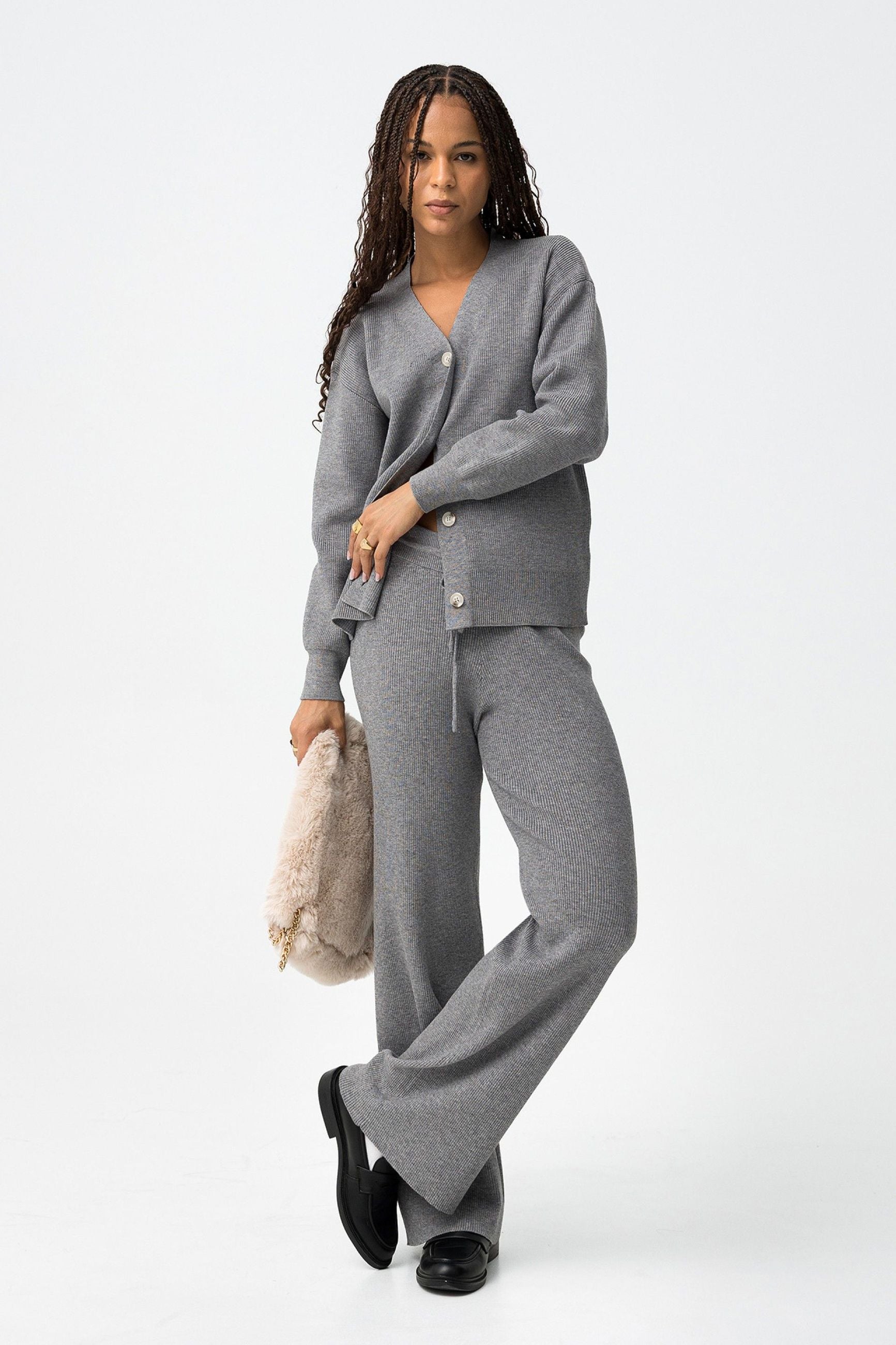 PANTALONE DA COMPLETO MIX&MATCH_P IN MAGLIA AMPIO CON LACCIO IN VITA - COMFORT FIT 10062159.GRI