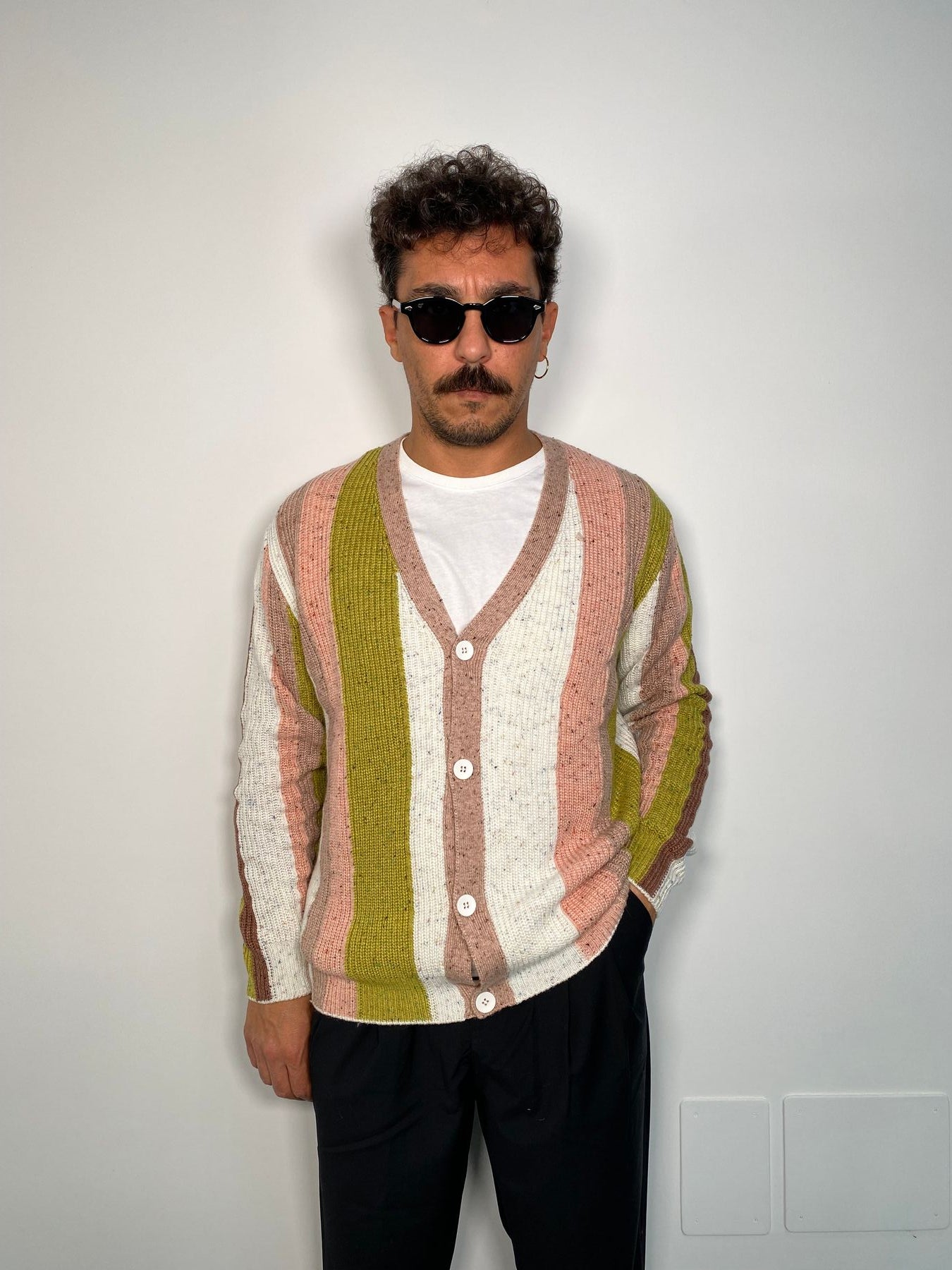 CARDIGAN A RIGHE VERTICALI MULTICOLOR - REGULAR FIT