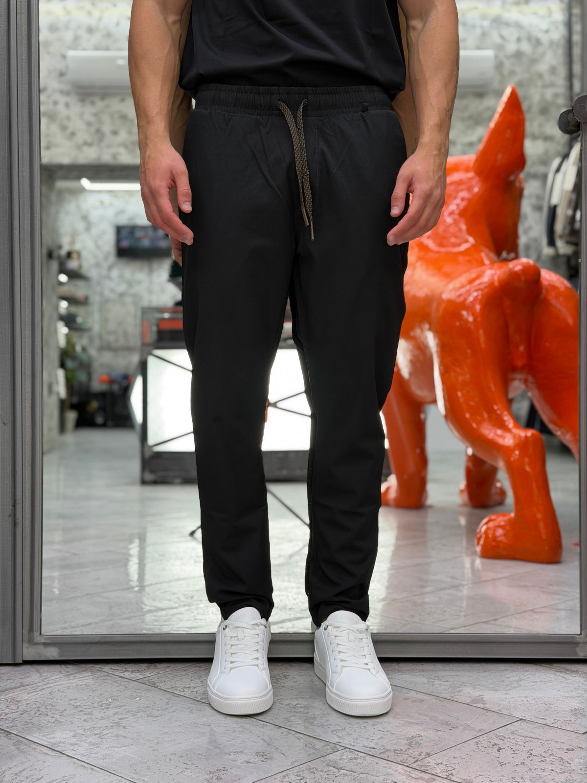 PANTALACCIO LEONARD IN TESSUTO ELEGANTE ELASTICIZZATO - REGULAR FIT GL5107BD-F26.NER