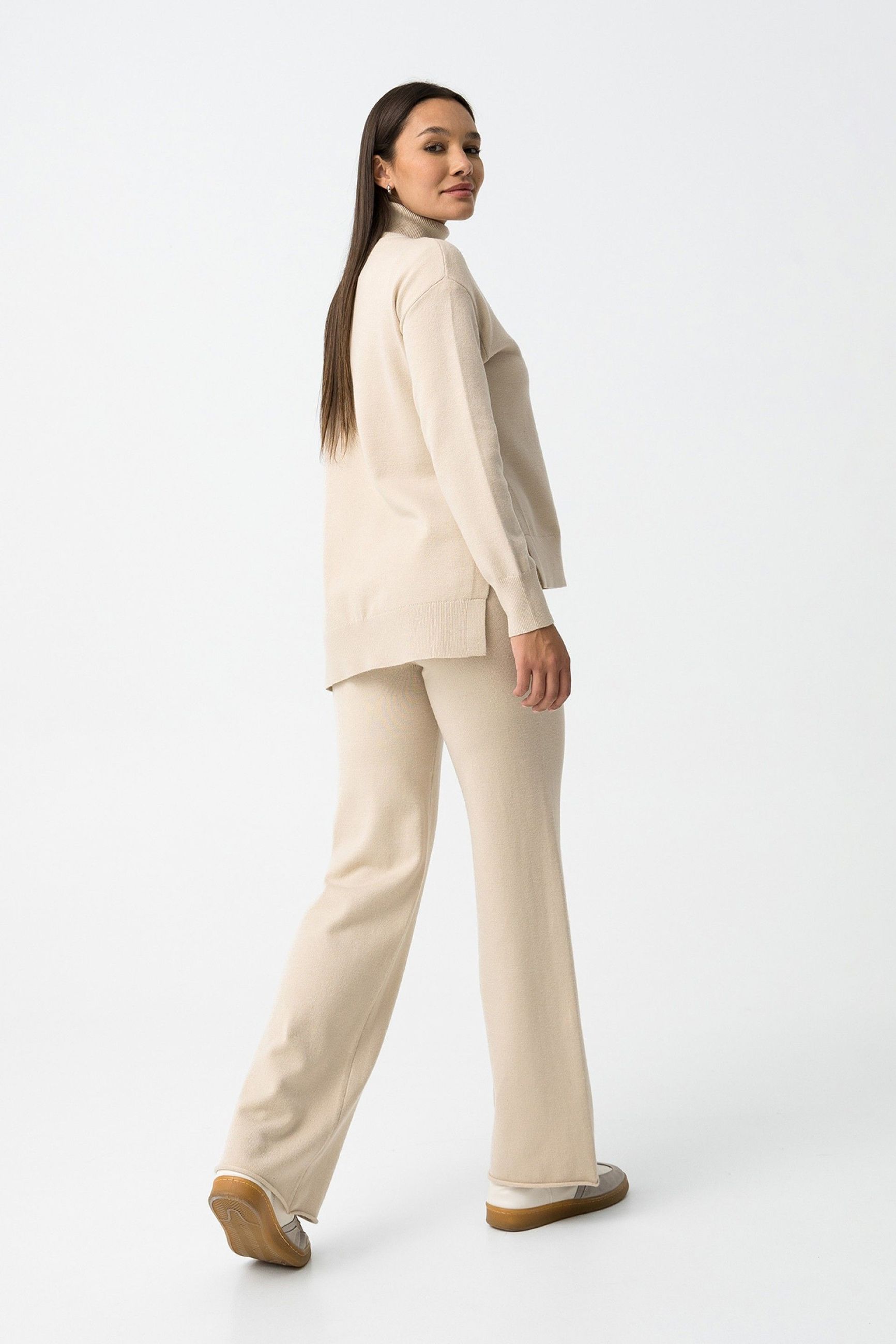 PANTALONE DA COMPLETO MAB_1B IN MAGLIA AMPIO CON ELASTICO IN VITA - COMFORT FIT 10061608.BEI