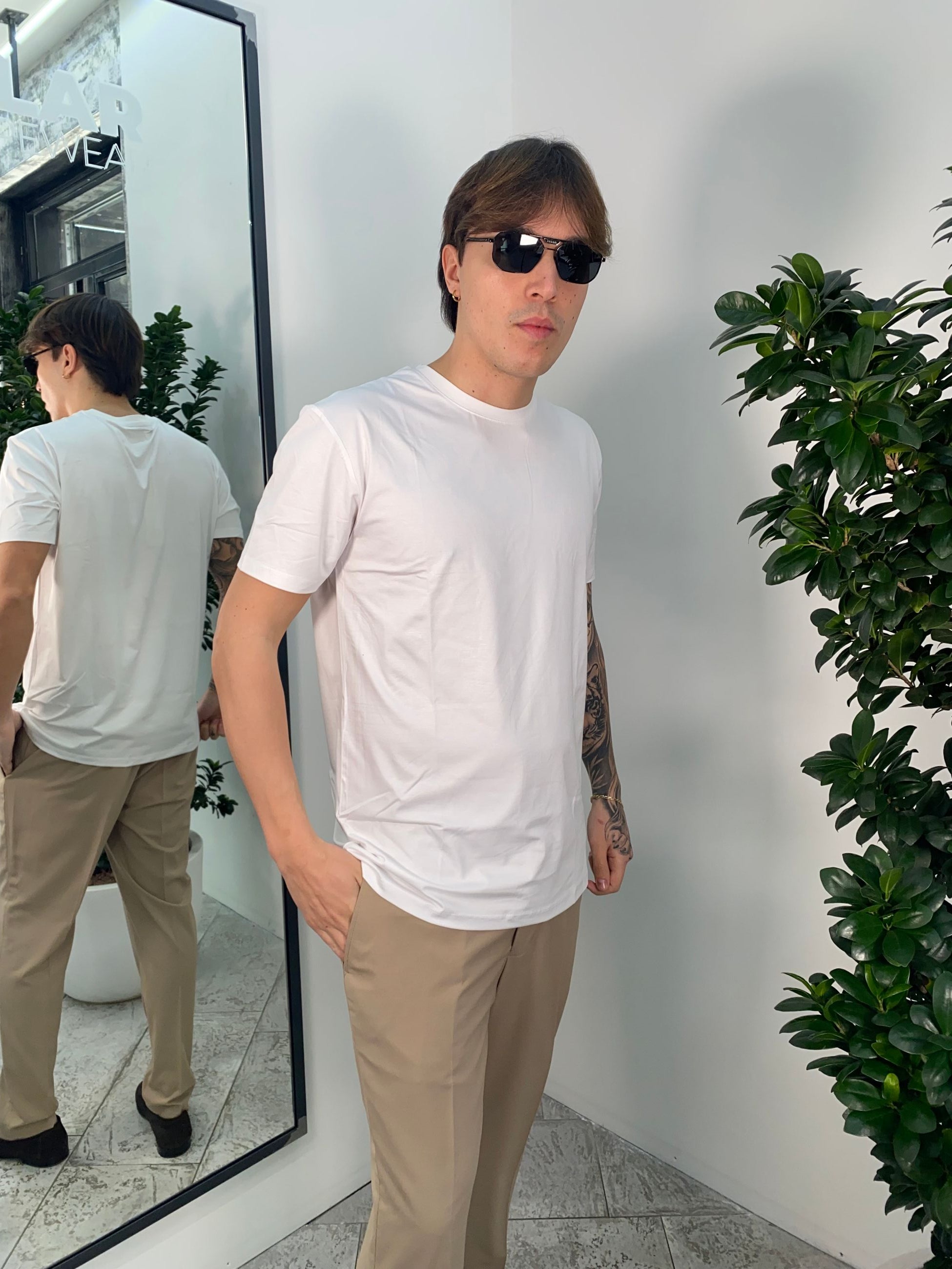 T-SHIRT BASIC IN JERSEY ELASTICIZZATO EXTRA LIGHT - REGULAR FIT GL2257F-S25.BIA