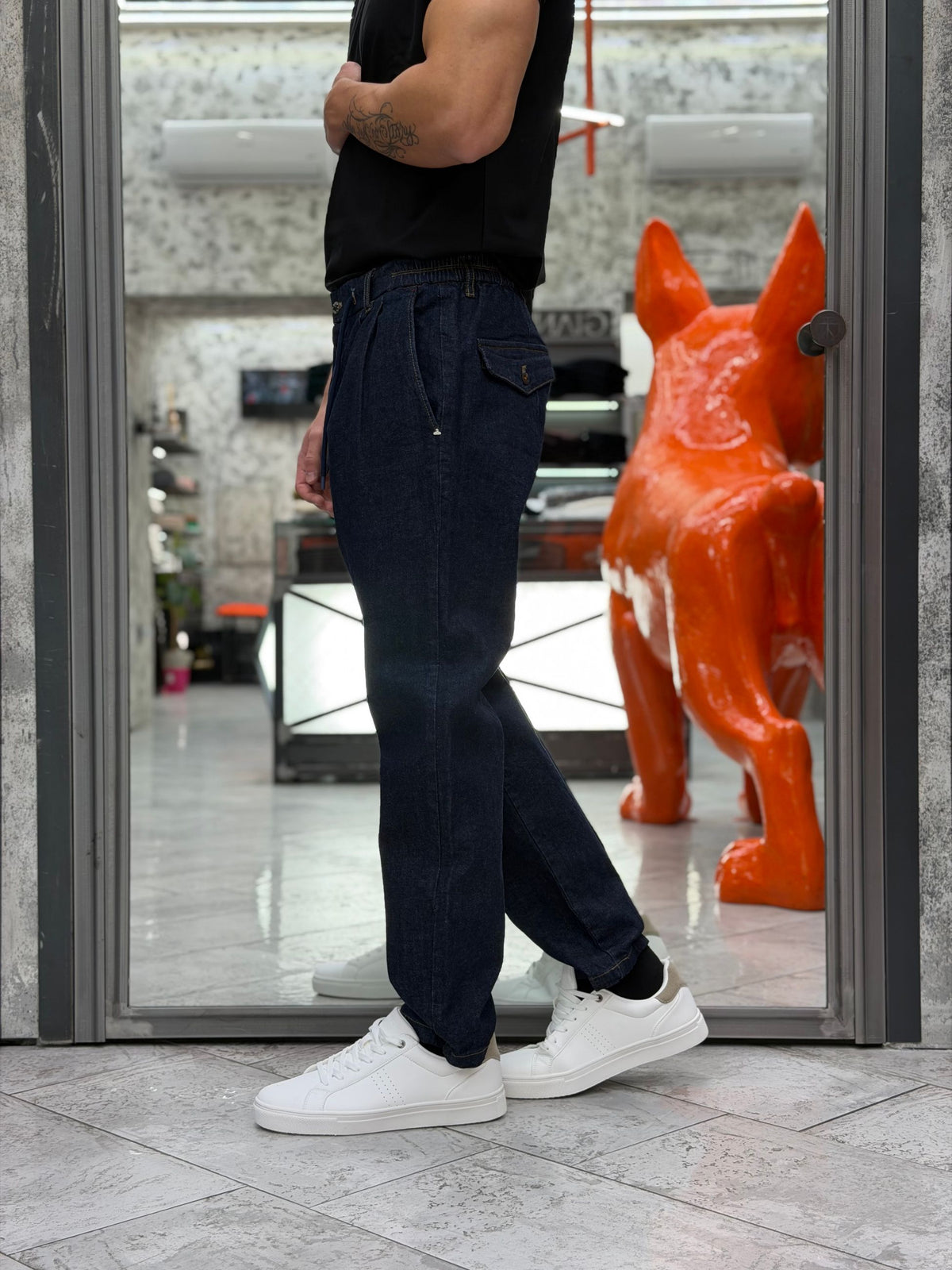 JEANS ZERO WASH TASCA AMERICA CON TASCA SUL RETRO FANTASIA - JAPAN FIT M-262337