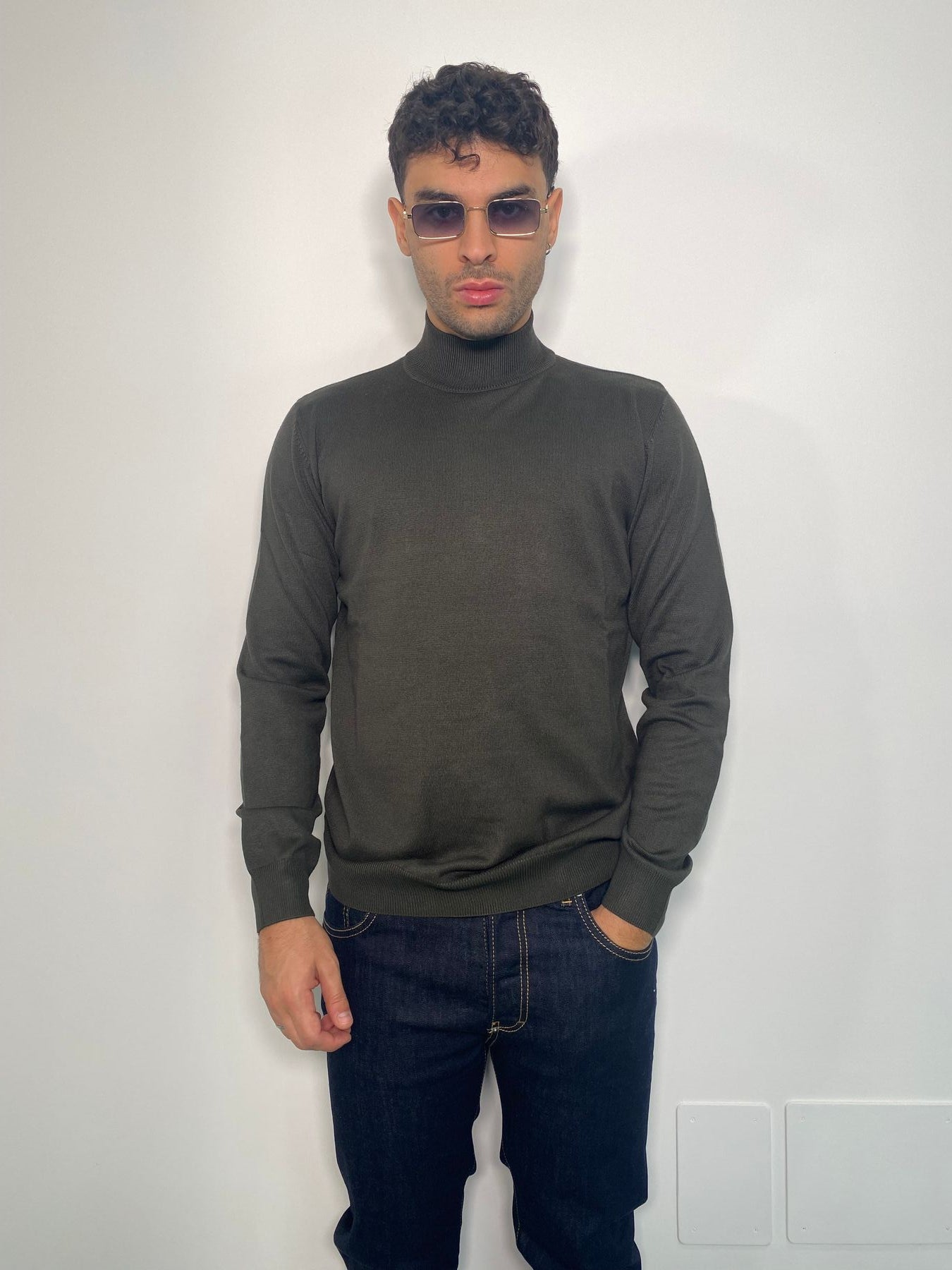 MAGLIA LUPETTO BASIC IN MISTO VISCOSA - REGULAR FIT