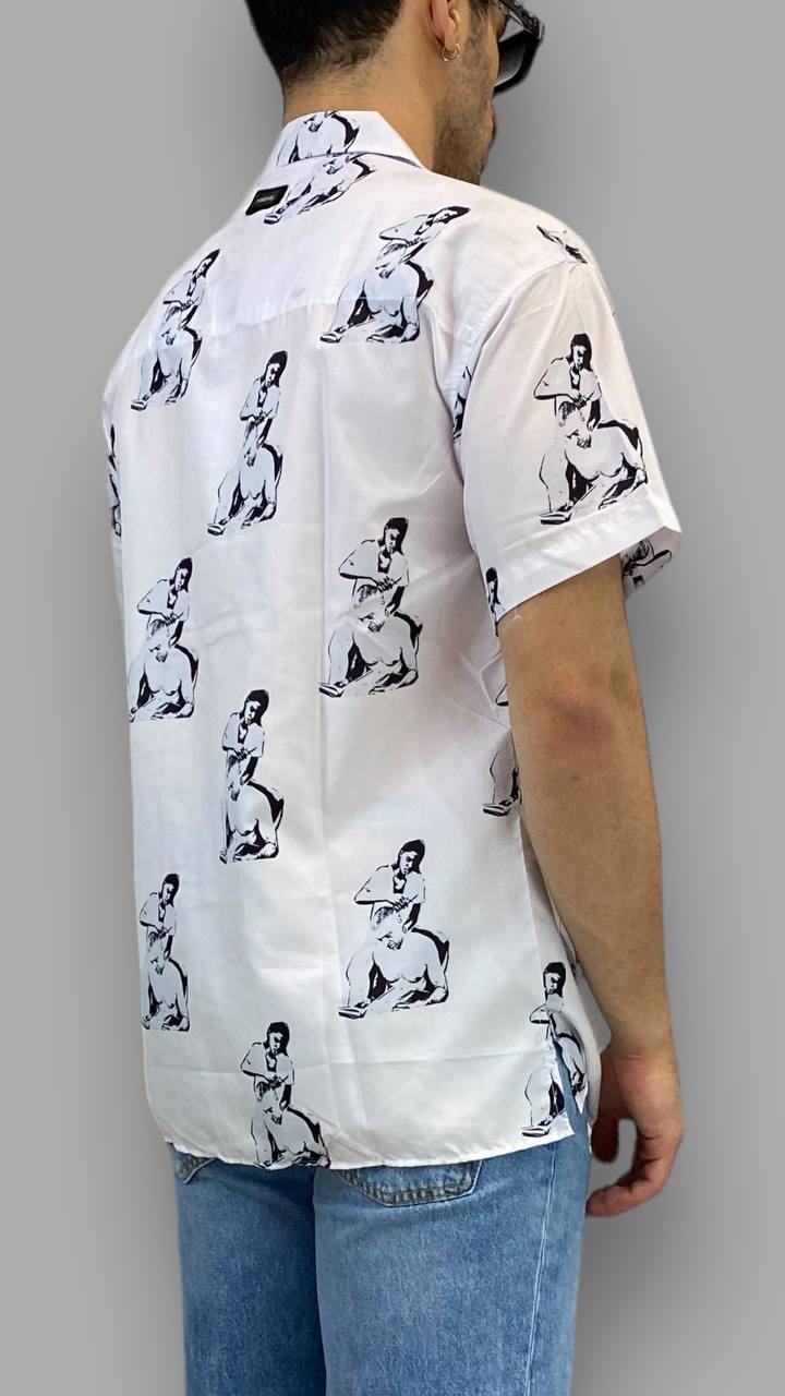 CAMICIA MEZZA MANICA FANTASIA OLD BARBER - OVER FIT