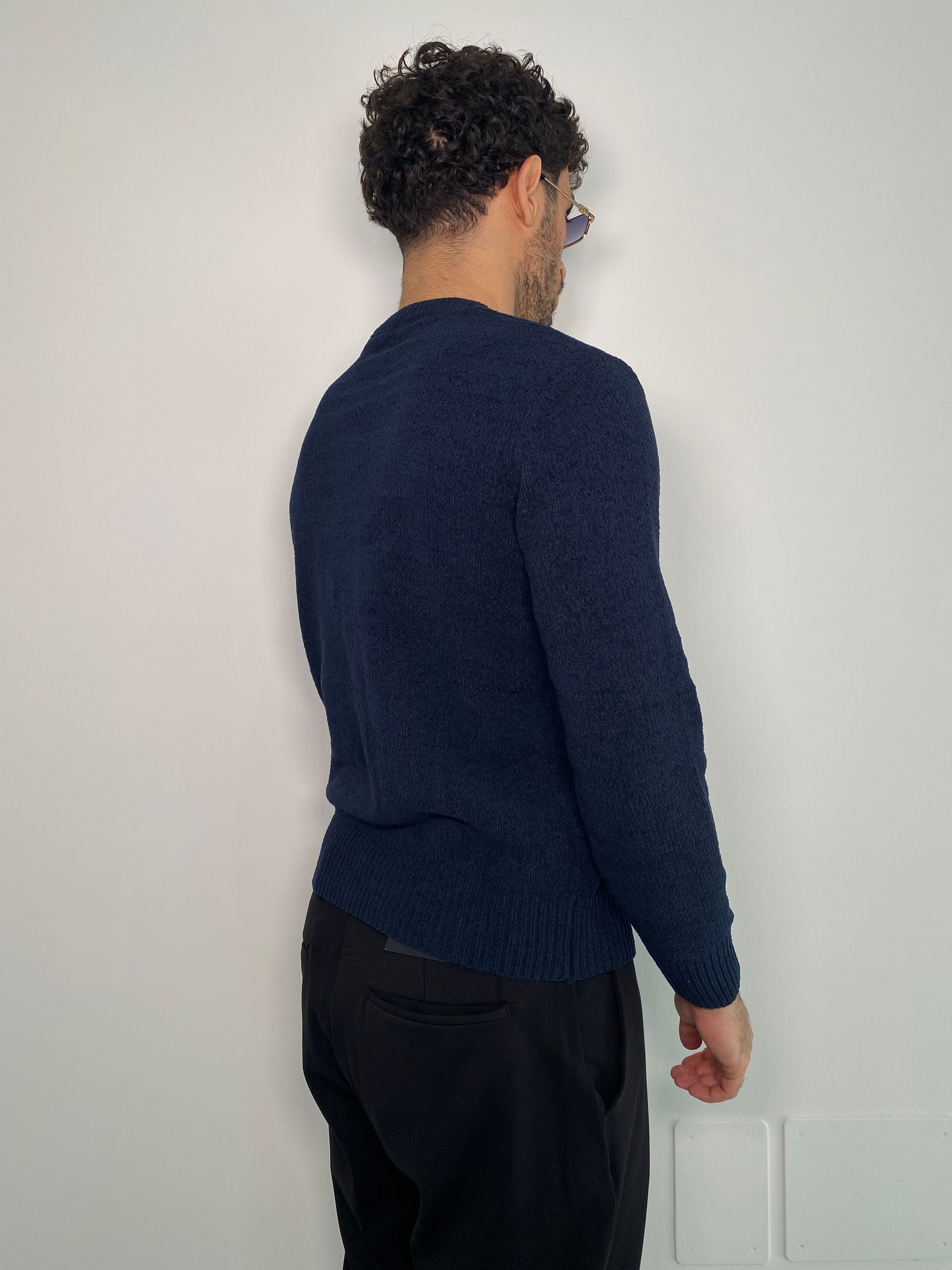 MAGLIA GIROCOLLO BASIC IN MORBIDA CINIGLIA - SLIM FIT