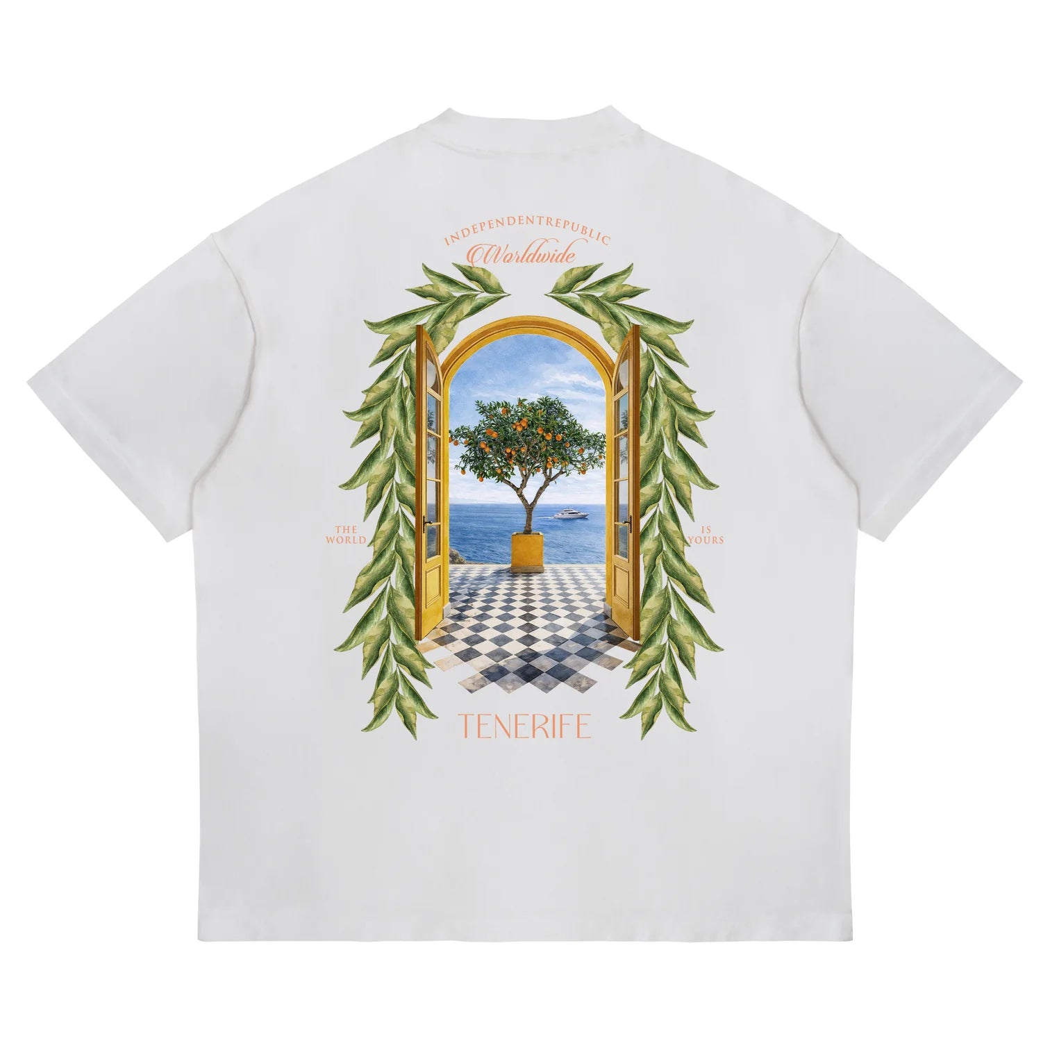 T-SHIRT TENERIFE BOXY/CROPPED FIT CON STAMPA SUL RETRO TENERIFE.BIA