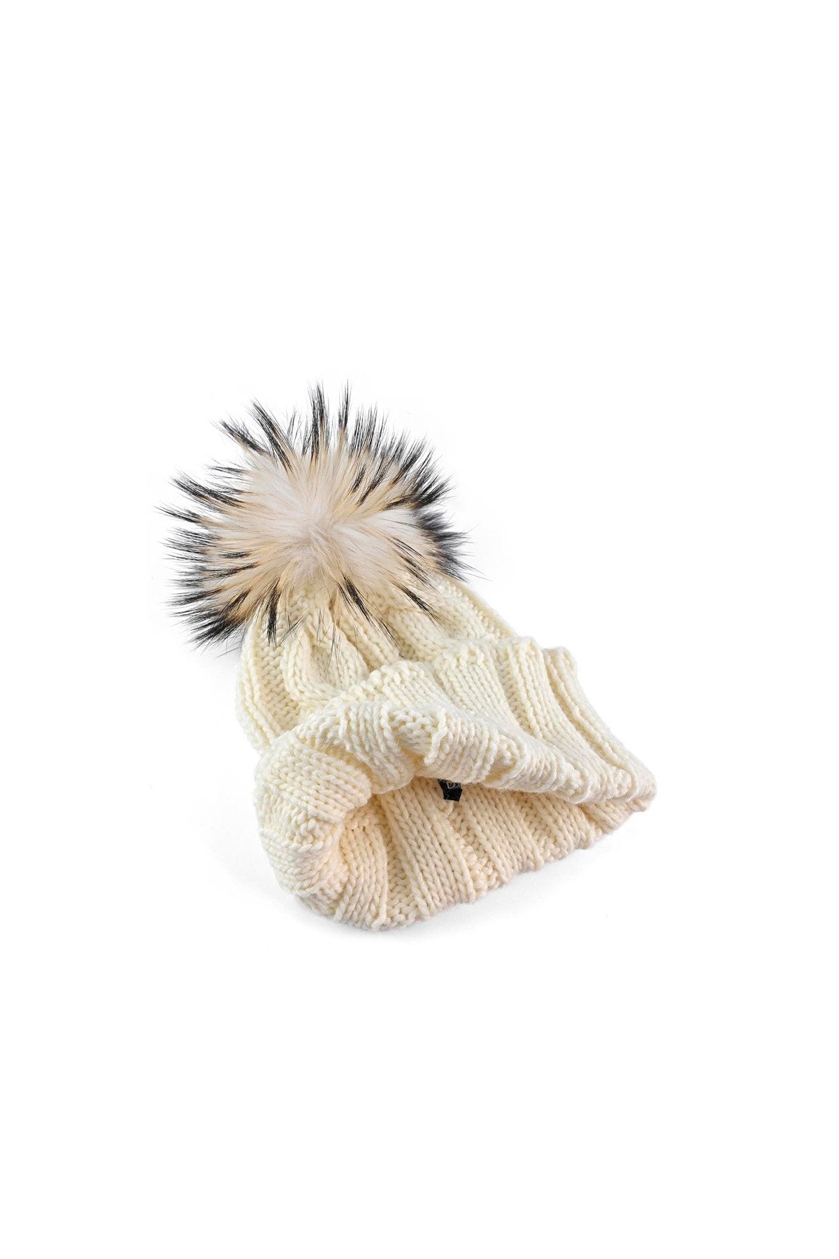 CAPPELLO IN LANA CON POMPON IN VERA PELLICCIA MURMASKY CN.A28105FUR.BIA