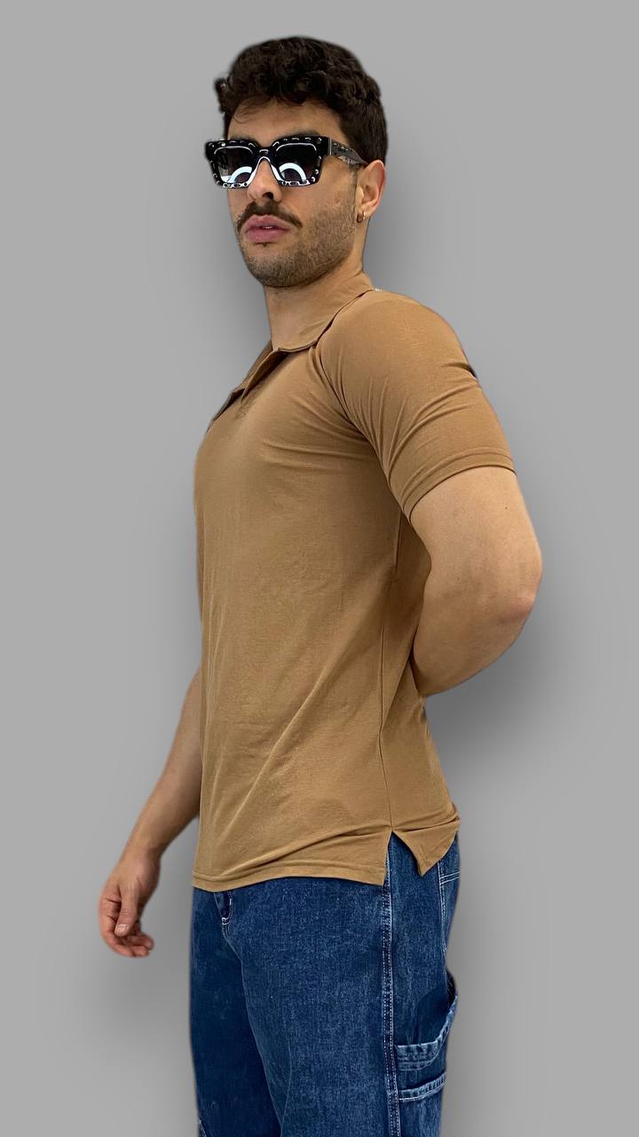 POLO BASIC SENZA BOTTONI IN COTONE EXTRAFINE - RELAXED FIT