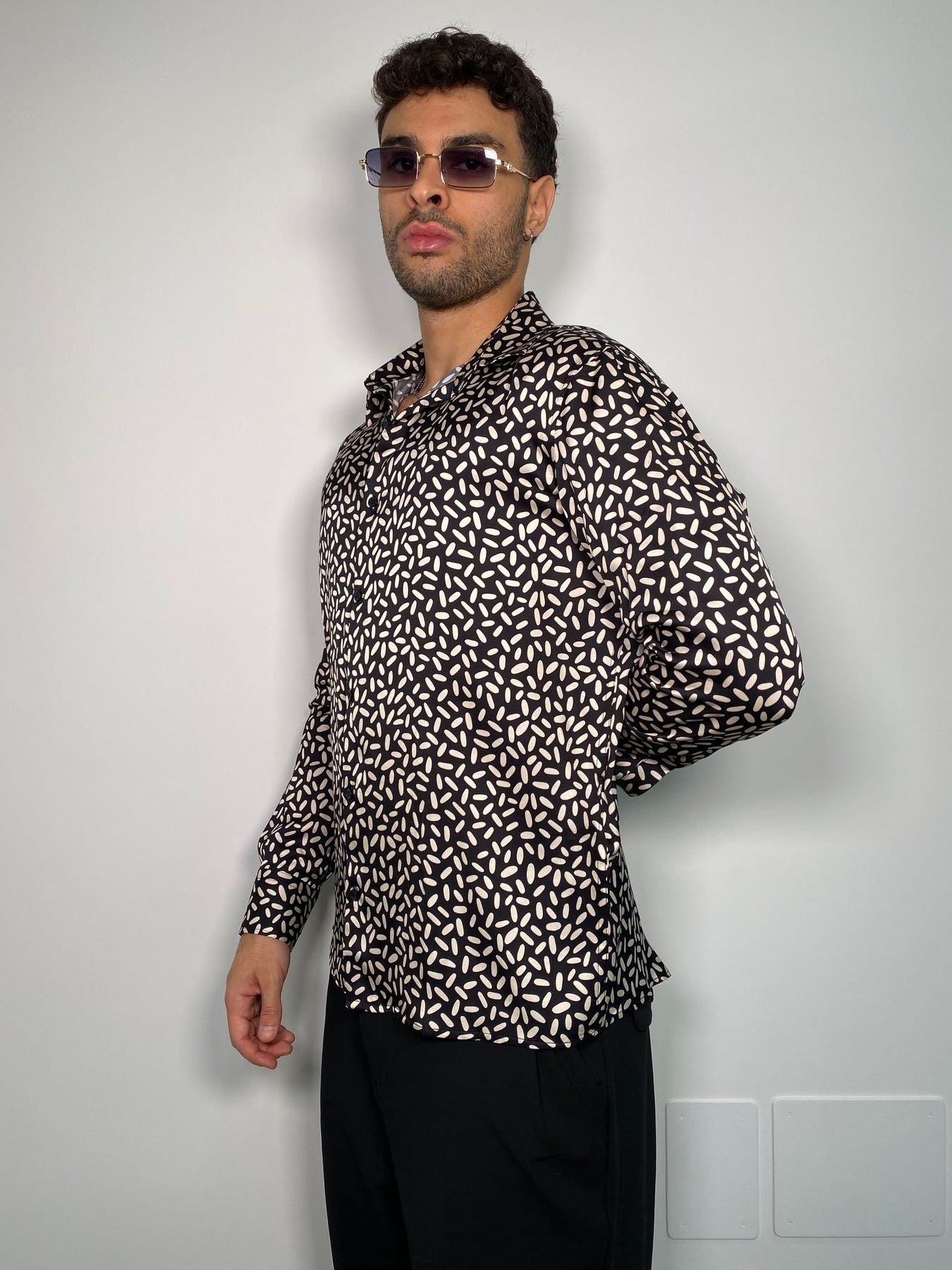 CAMICIA MANICA LUNGA FANTASIA IN VISCOSA - RELAXED FIT