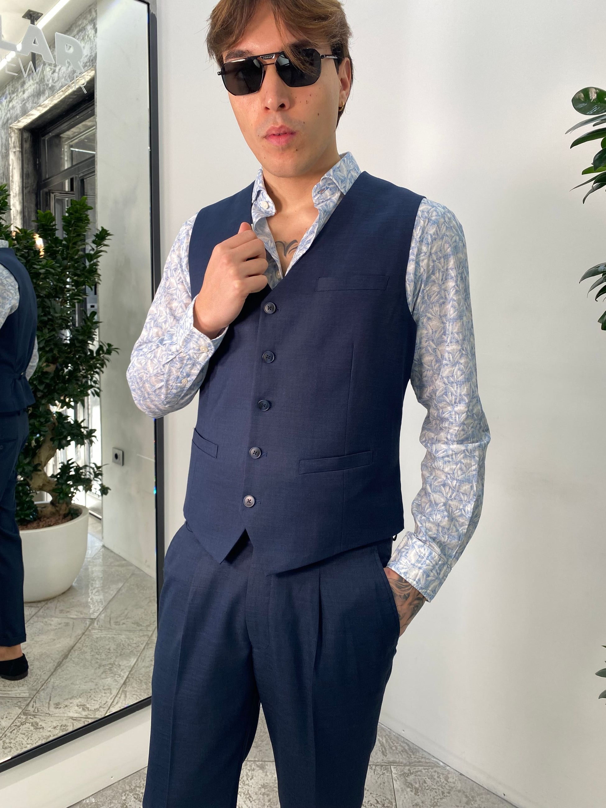 GILET DA ABITO - REGULAR FIT GLE1012SS.BLU