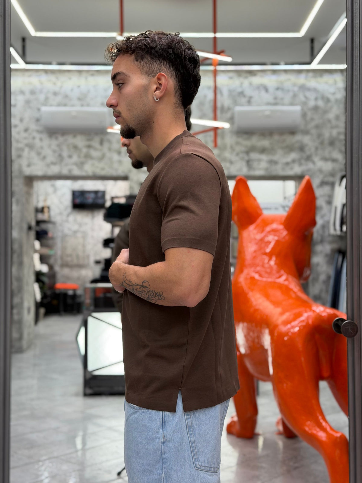 T-SHIRT NO STIRO IN TESSUTO SUPER STRETCH - SLIM FIT MK2910095.MOR
