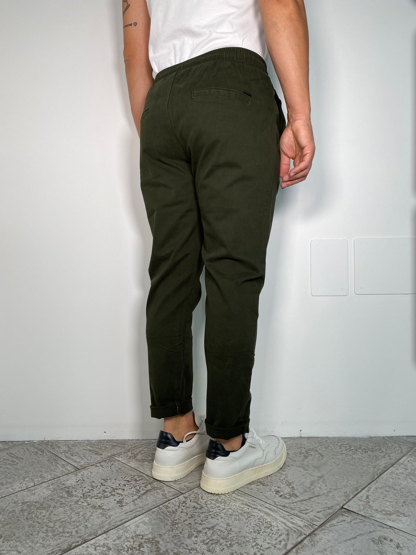 PANTALACCIO LEONARD IN CALDO COTONE ELASTICIZZATO CON ACCESSORIO CATENA REMOVIBILE - REGULAR FIT