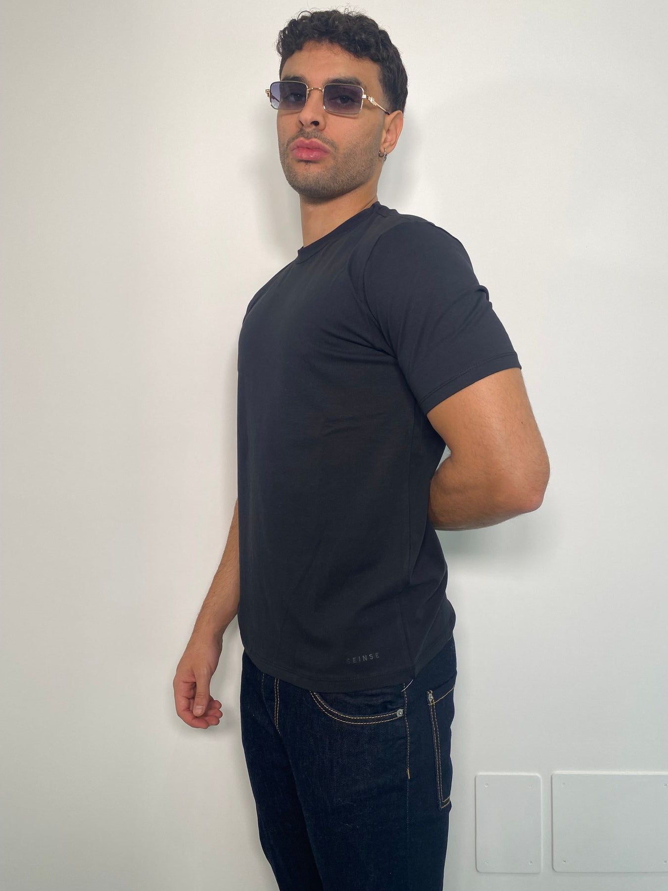 T-SHIRT BASIC IN COTONE ELASTICIZZATO - REGULAR FIT