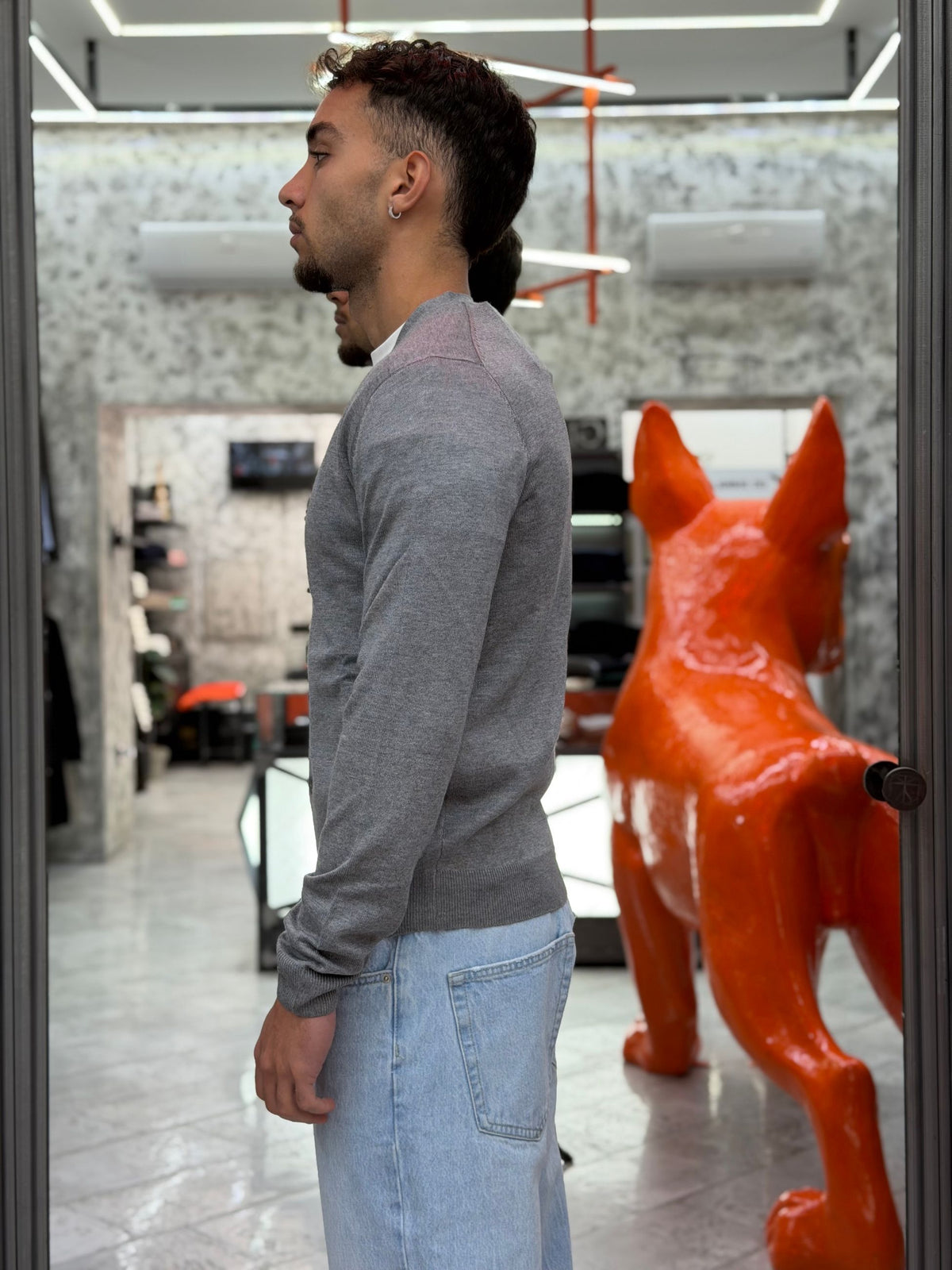 CARDIGAN BASIC IN MORBIDA VISCOSA - REGULAR FIT MI3335SS.GRI