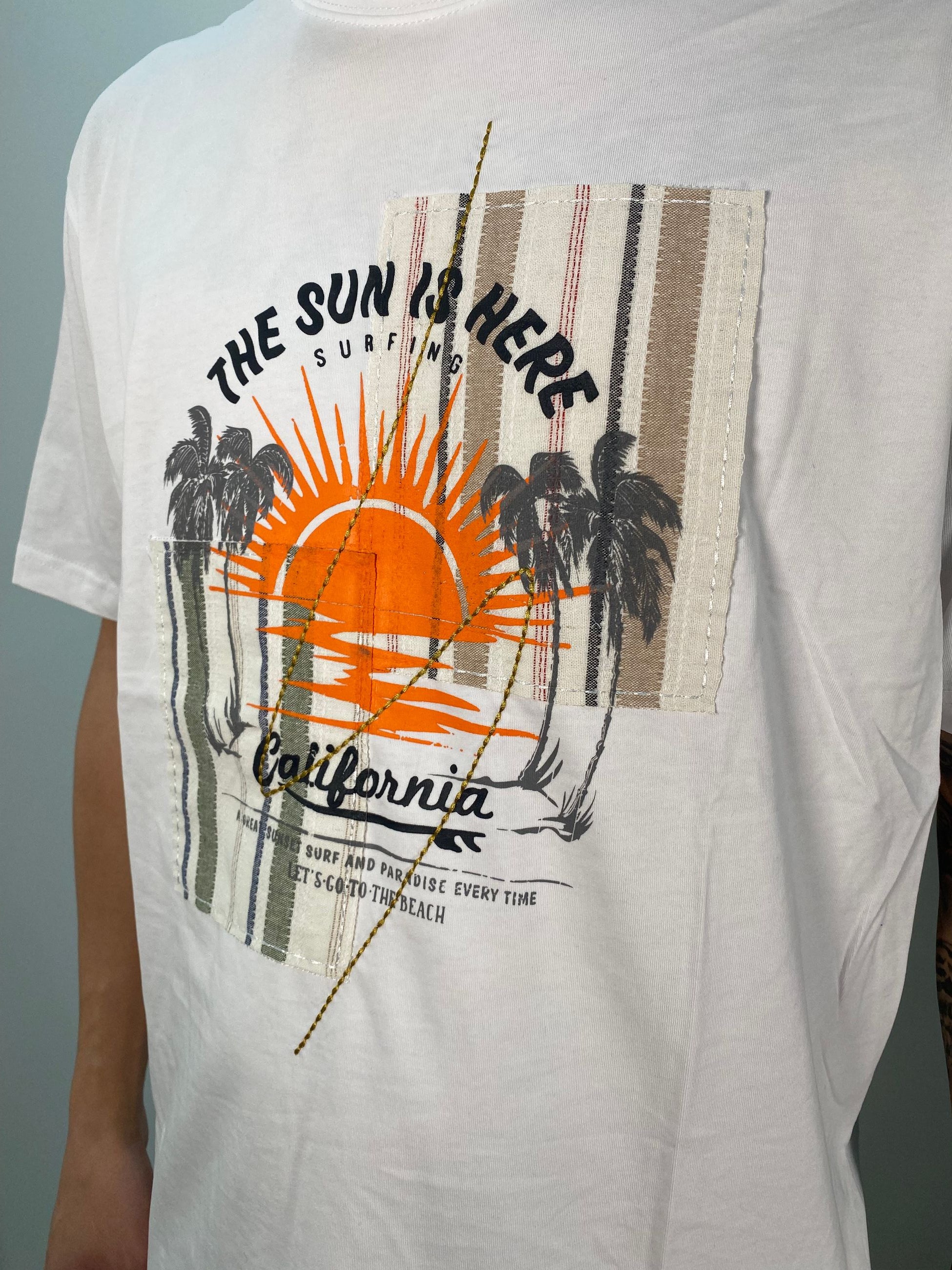 T-SHIRT IN 100% COTONE STAMPA CALIFORNIA - REGULAR FIT GL647W