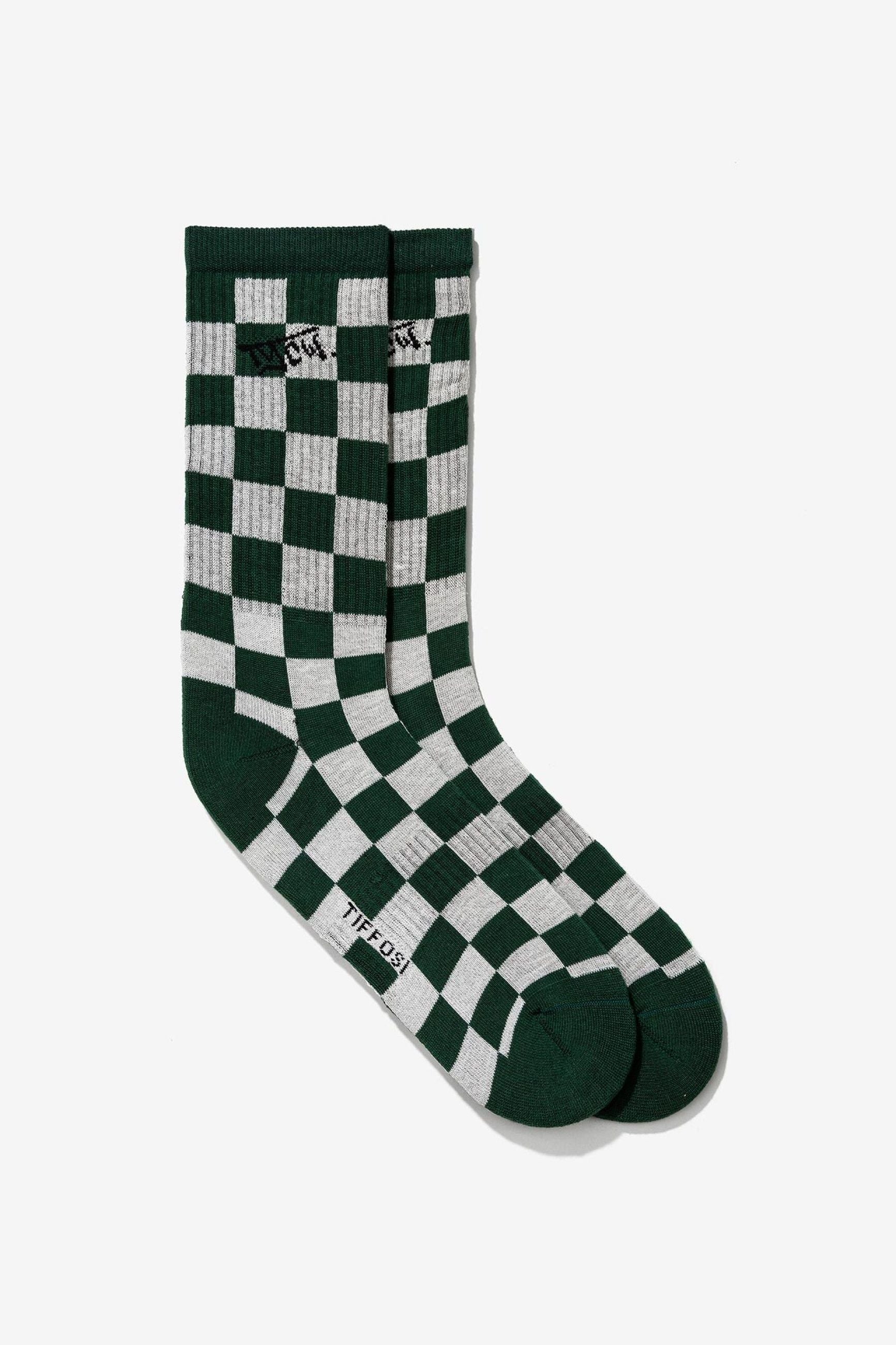 CALZINI ZULAND A SCACCHI A META' POLPACCIO CON LOGO 10063836