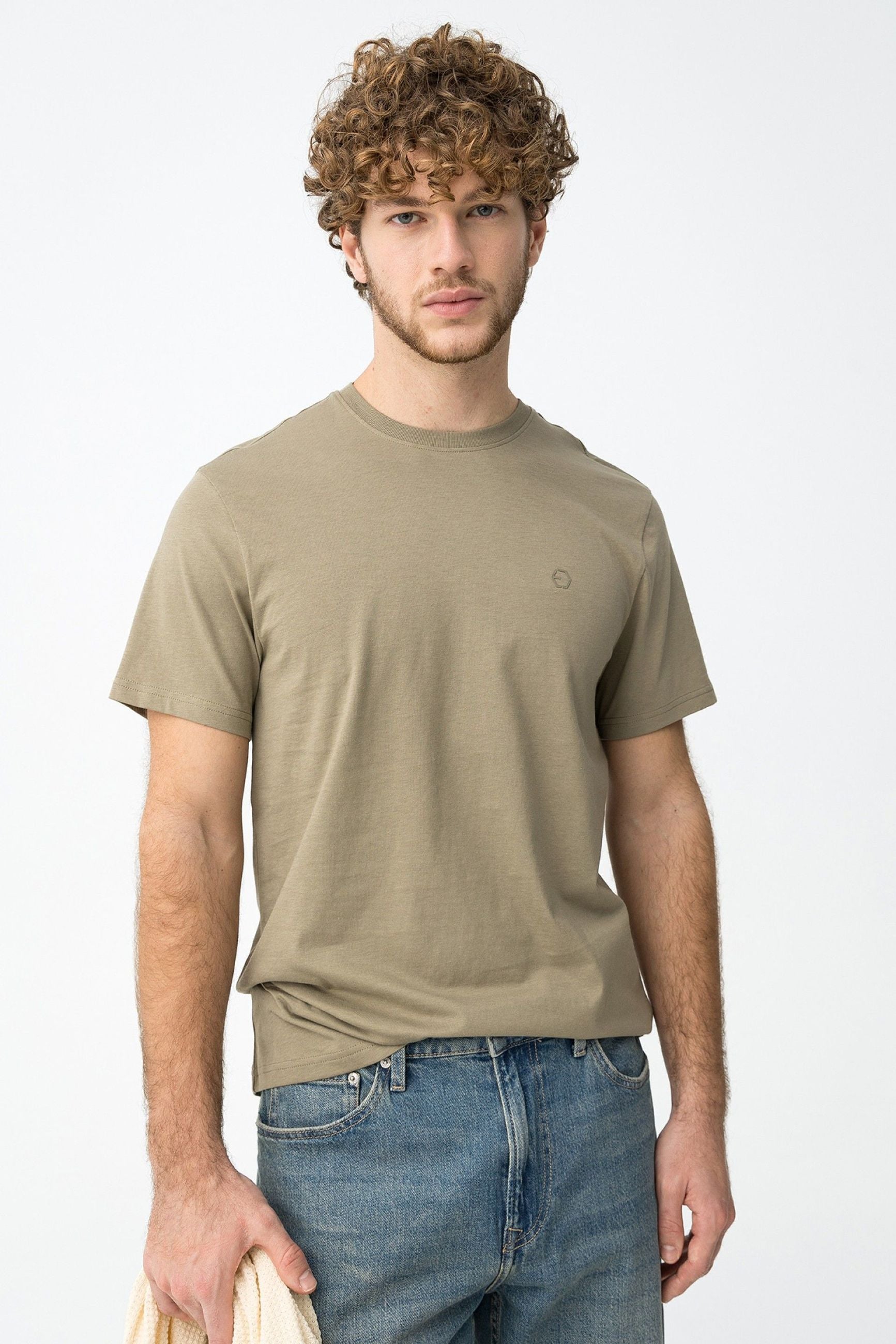 T-SHIRT BARTON BASIC IN 100% COTONE CON LOGO LATO CUORE - REGULAR FIT 10048304.MEL
