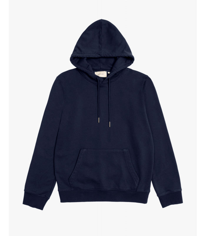 FELPA BASIC CON CAPPUCCIO E TASCONE FRONTALE - REGULAR FIT GL2242F-F25.BLU