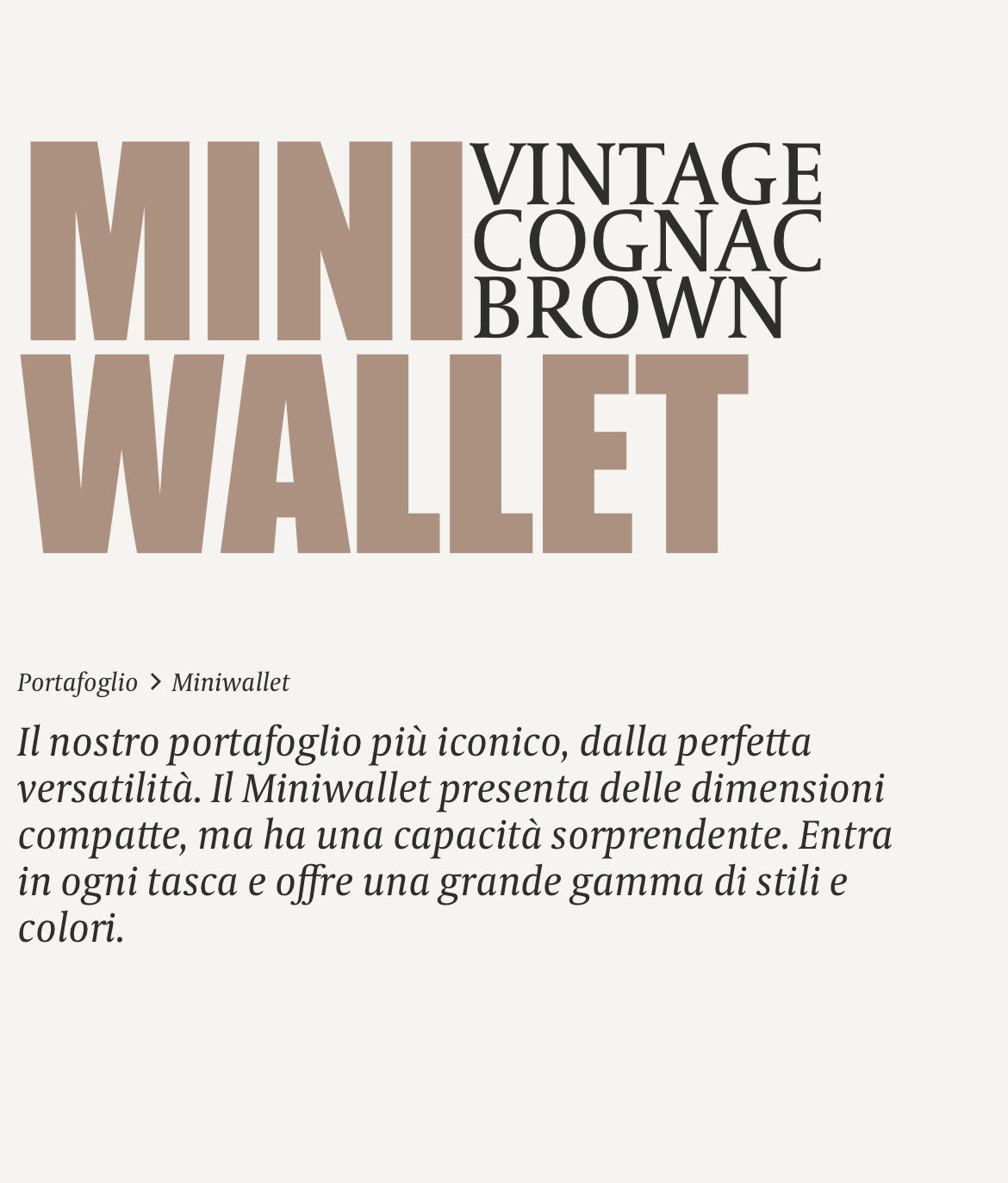 MINIWALLET PORTA CARTE E BANCONOTE IN MORBIDA PELLE VINTAGE CON CUCITURE IN CONTRASTO MV-COGNAC-BROWN
