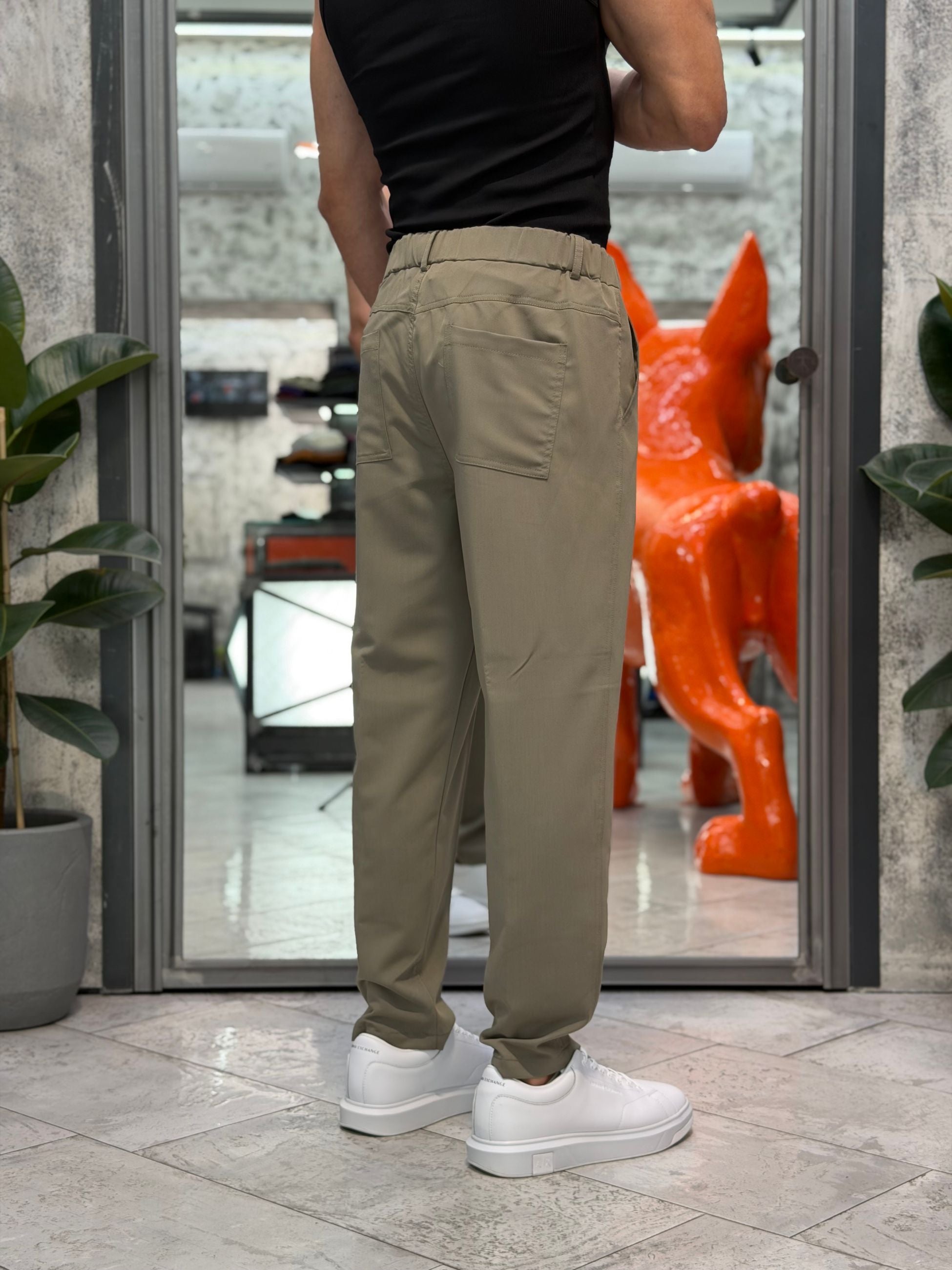 PANTALONE DA COMPLETO TASCA AMERICA CON COULISSE IN VITA - COMFORT FIT GL004LT.VMIL