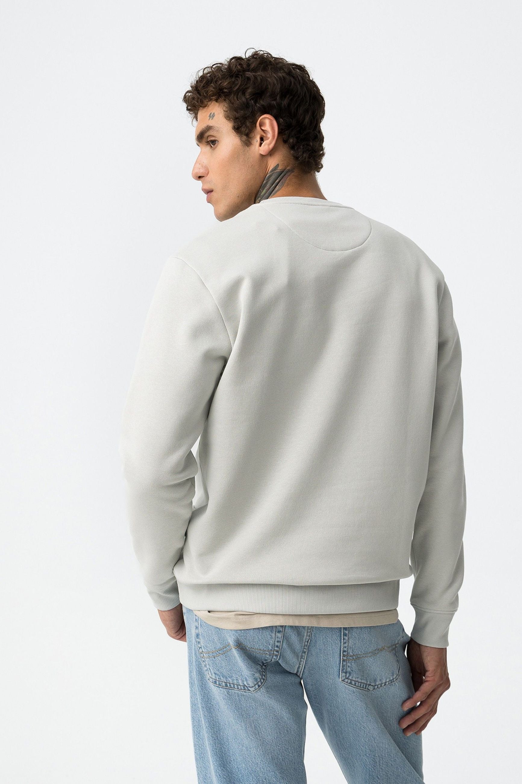 FELPA JAMIE BASIC GIROCOLLO CON LOGO LATO CUORE - REGULAR FIT 10061520.GHI